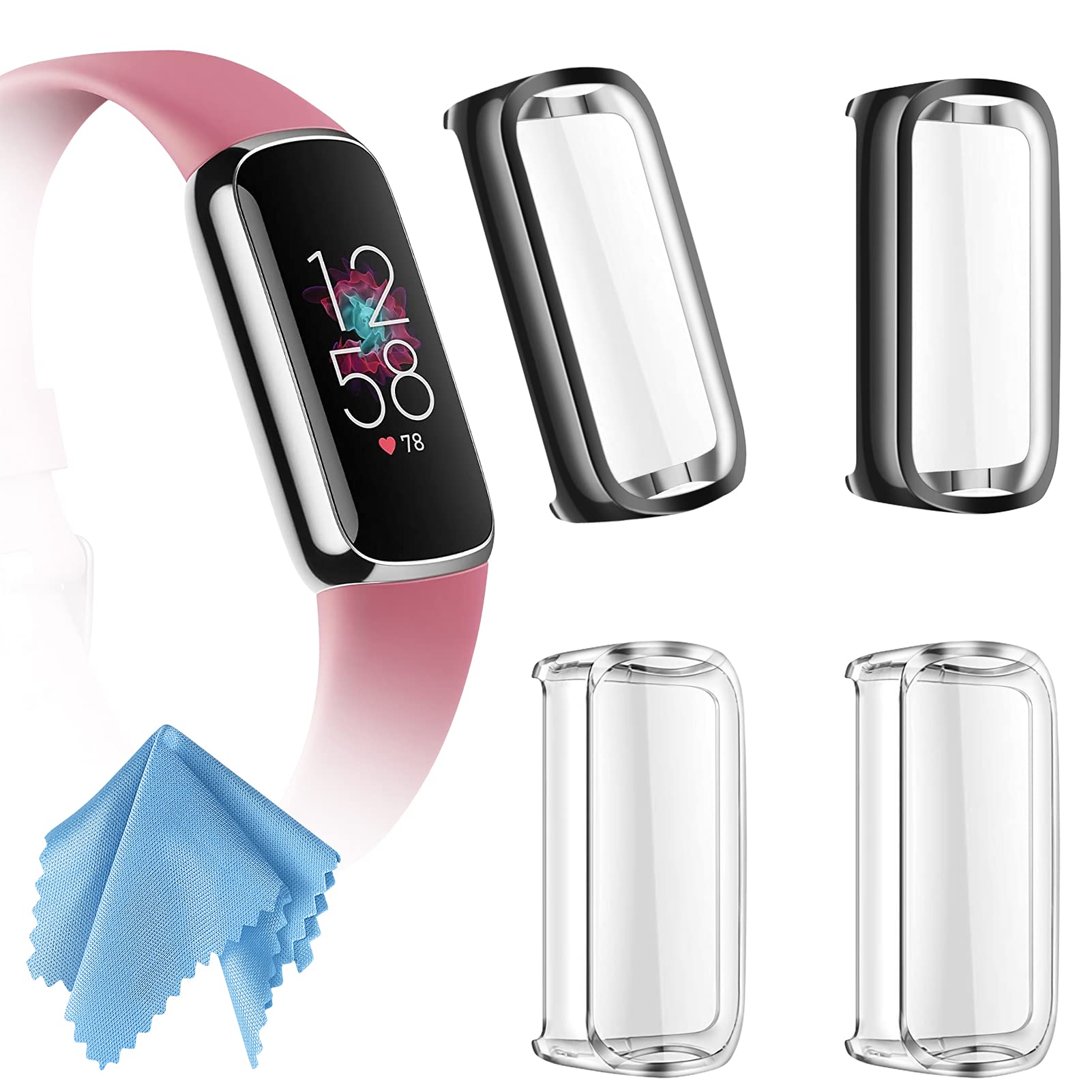 Foto 2 pulgar | Protectores de Pantalla para Smartwatch Fitbit Luxe Fintie 4 Piezas - Venta Internacional