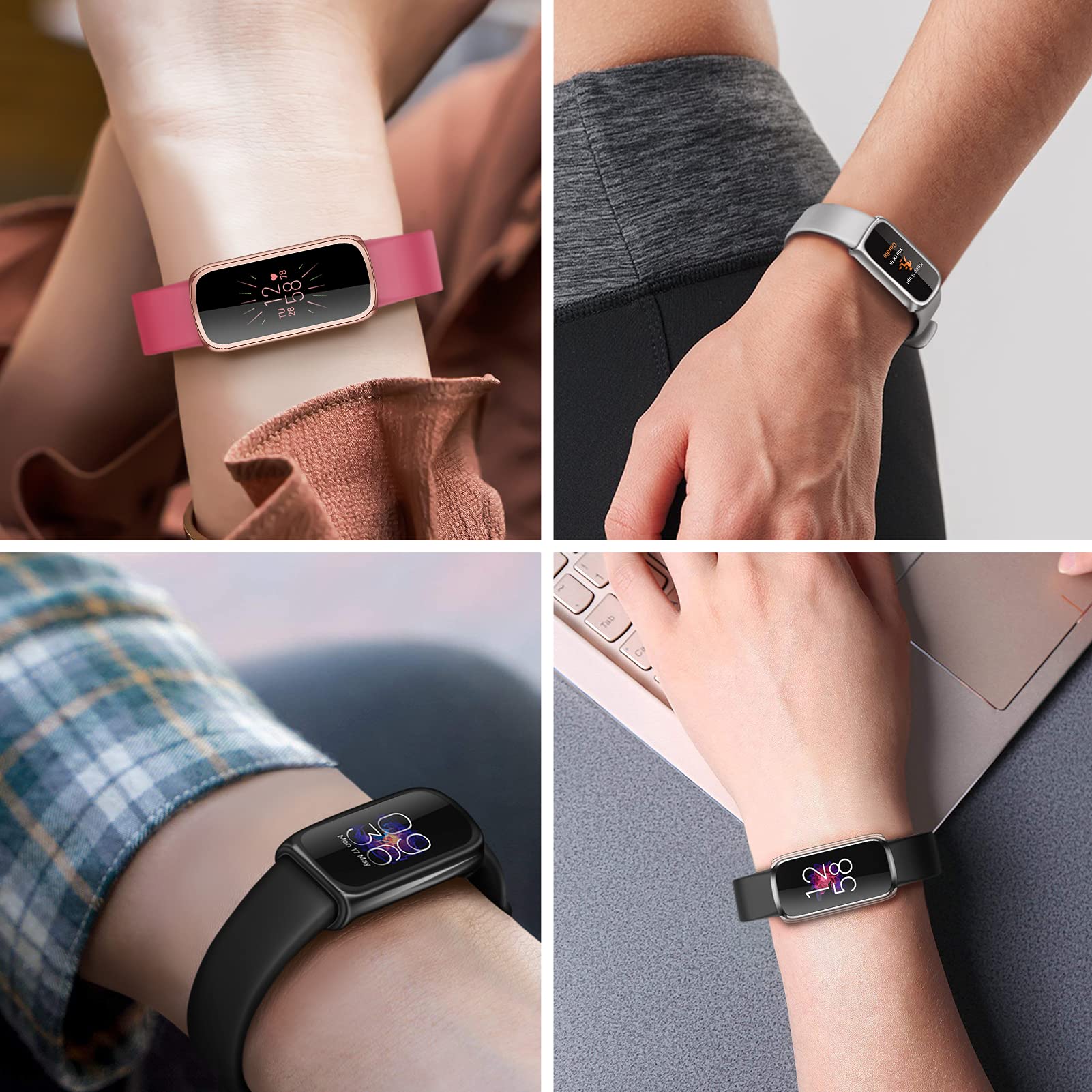 Foto 5 | Protectores de Pantalla para Smartwatch Fitbit Luxe Fintie 4 Piezas - Venta Internacional