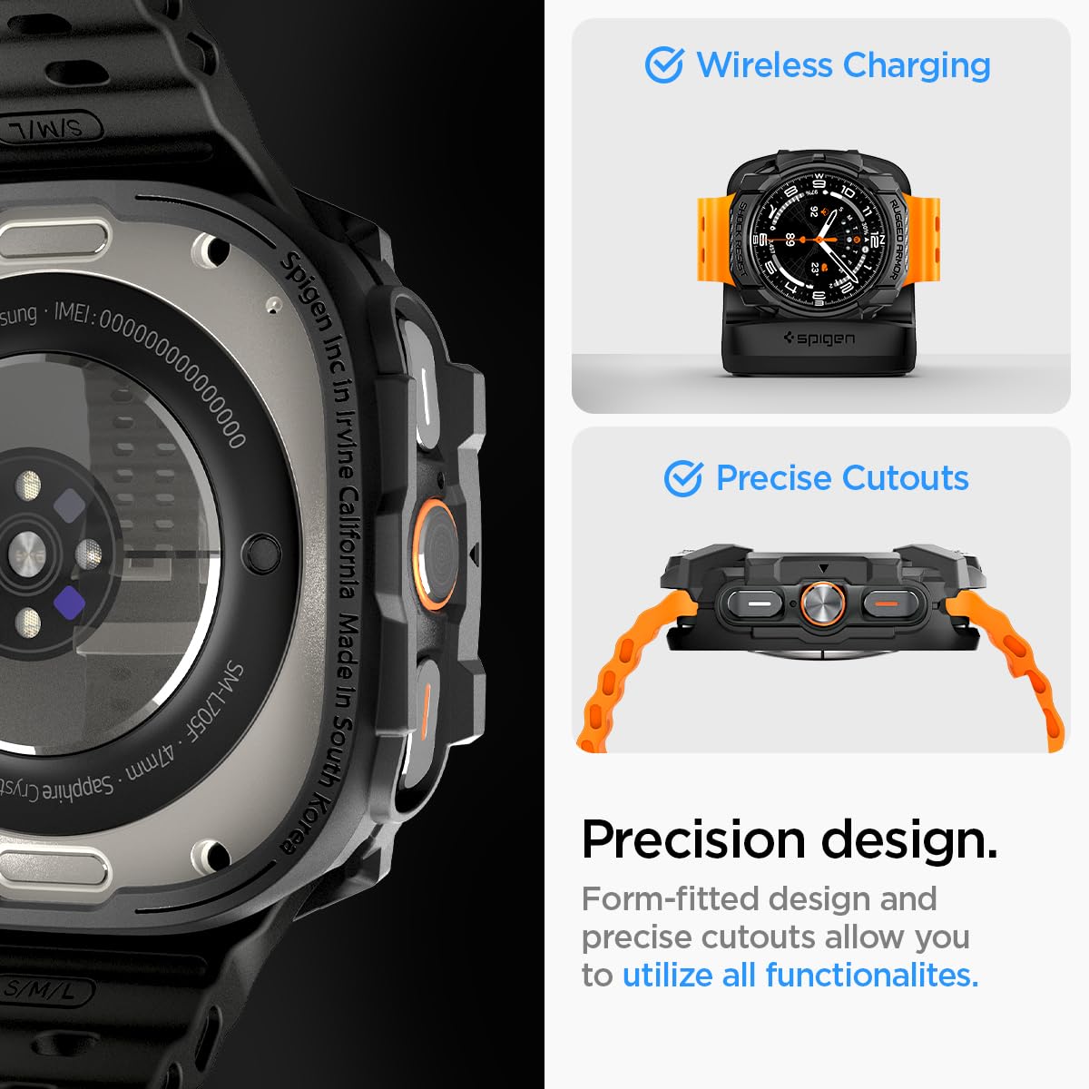 Foto 6 | Funda Spigen Rugged Armor Para Samsung Galaxy Watch Ultra De 47 Mm - Venta Internacional.