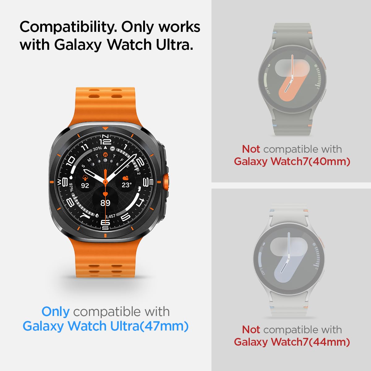 Foto 3 pulgar | Protector De Pantalla Spigen Glastr Ez Fit Para Galaxy Watch Ultra, Paquete De 2 - Venta Internacional.