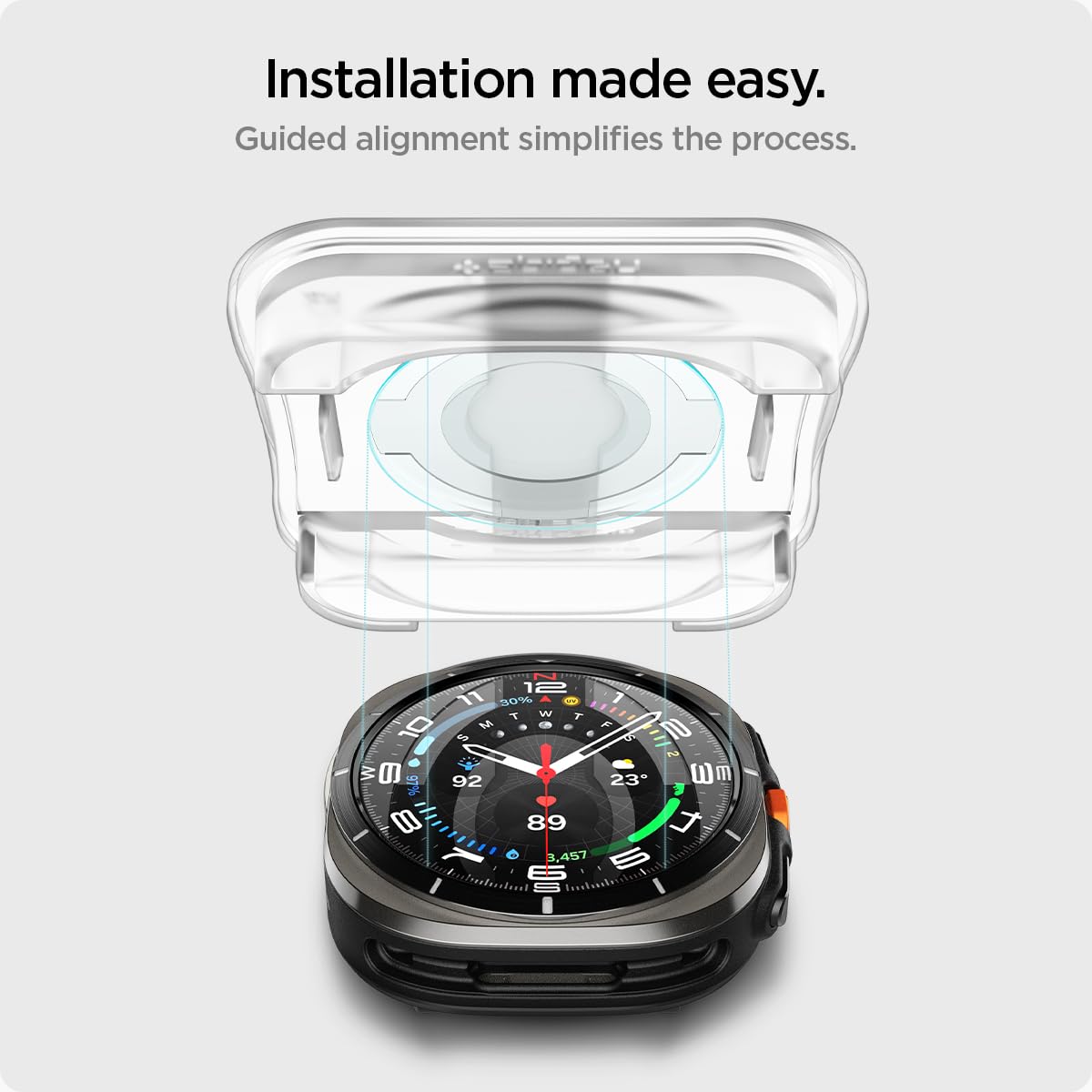 Foto 7 pulgar | Protector De Pantalla Spigen Glastr Ez Fit Para Galaxy Watch Ultra, Paquete De 2 - Venta Internacional.