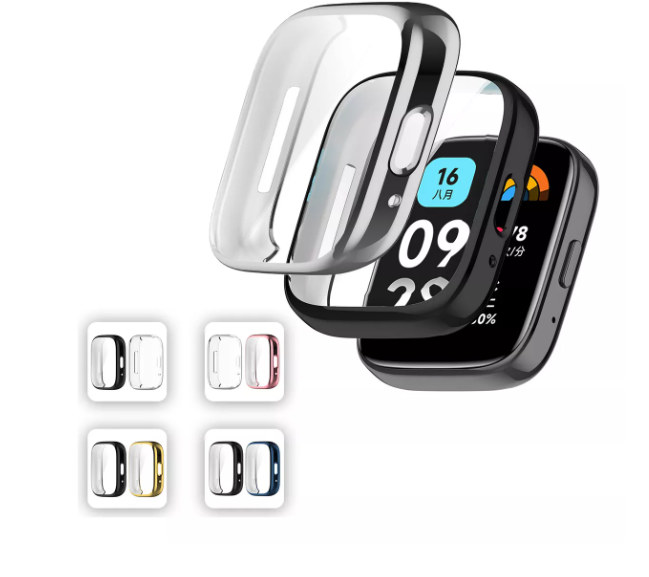 Foto 2 pulgar | 2pzs Funda  Protector Wünd Para Redmi Watch 3 Lite Y Active De Tpu