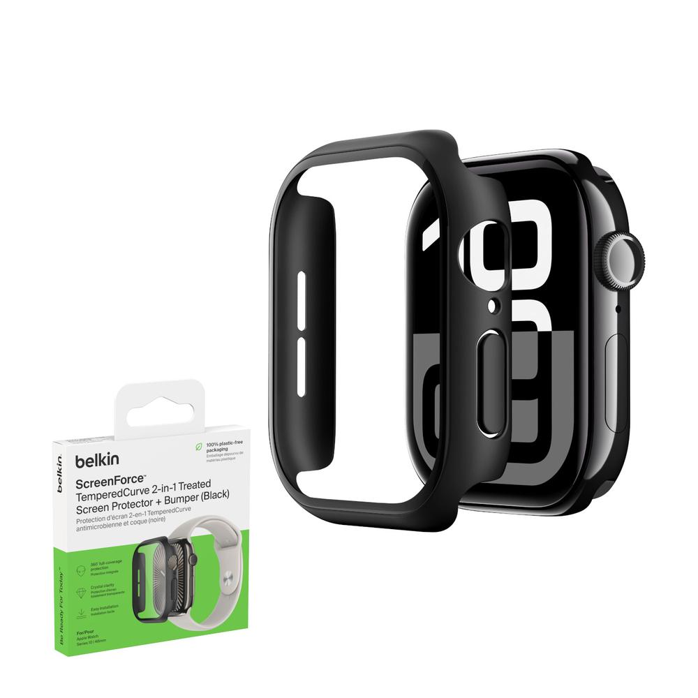 Foto 6 pulgar | Protector Para Apple Watch S10 De 46 Mm Negro Belkin