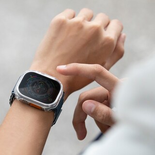 Foto 2 | Funda Transparente con Protector de Pantalla Cristal Templado para Apple Watch Ultra 49 mm