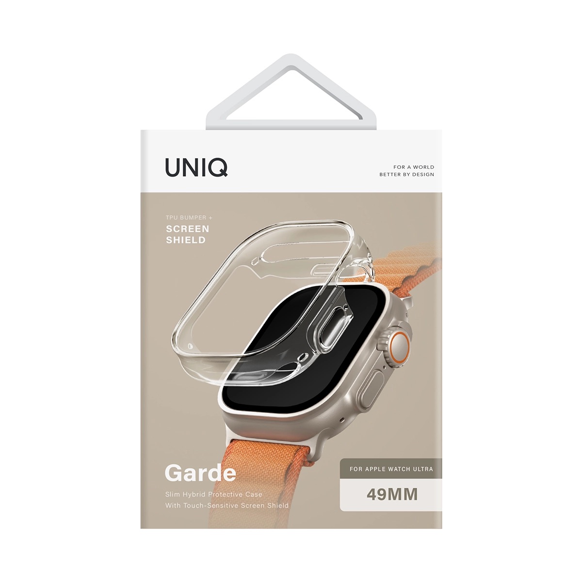 Foto 3 | Funda Transparente con Protector de Pantalla Cristal Templado para Apple Watch Ultra 49 mm