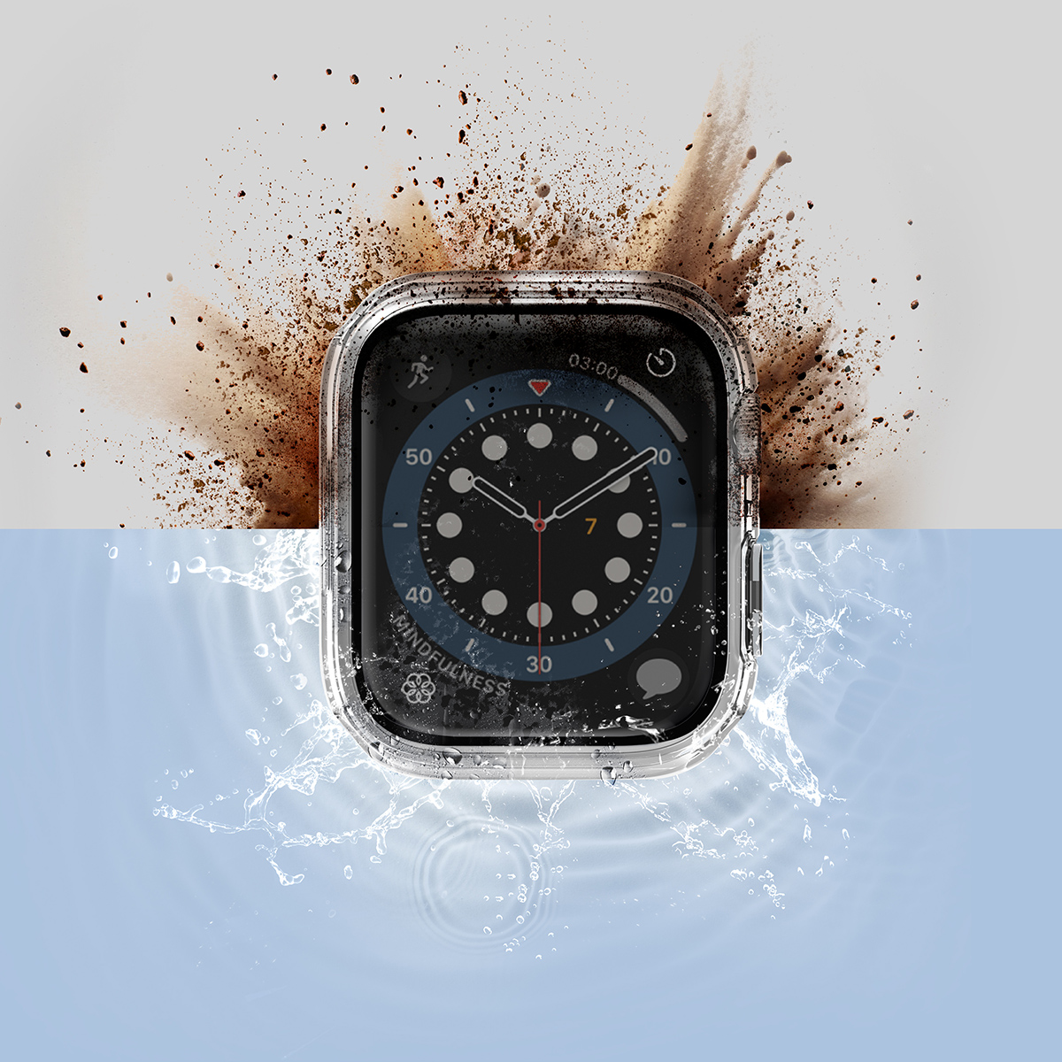 Foto 4 | Nautic Funda Para Apple Watch 45 Mm Con Protector De Pantalla Cristal Templado Sumergible