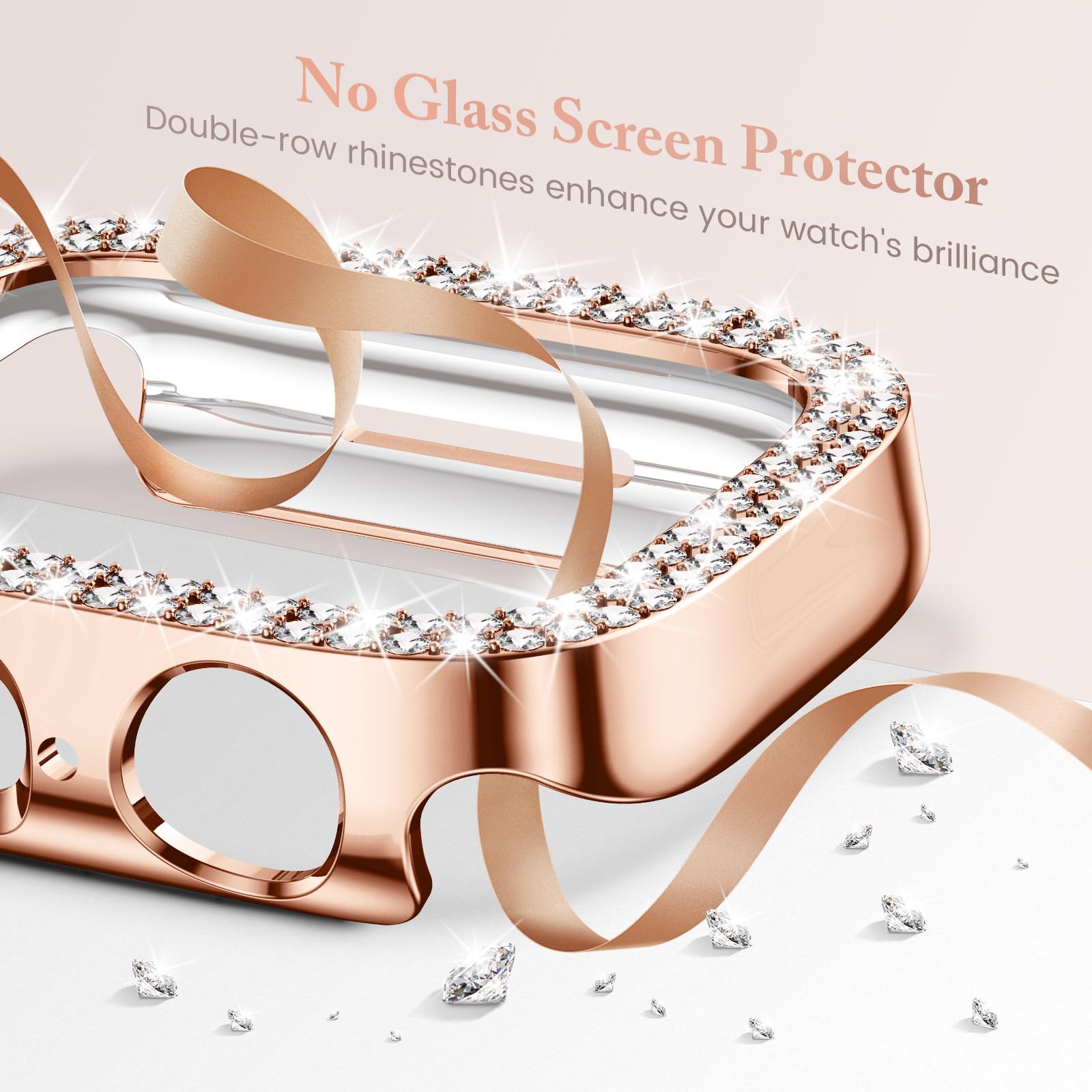 Foto 4 pulgar | Funda De Reloj Goton Bling Bumper Apple Watch Series 6/5/4/se De 40 Mm - Venta Internacional.