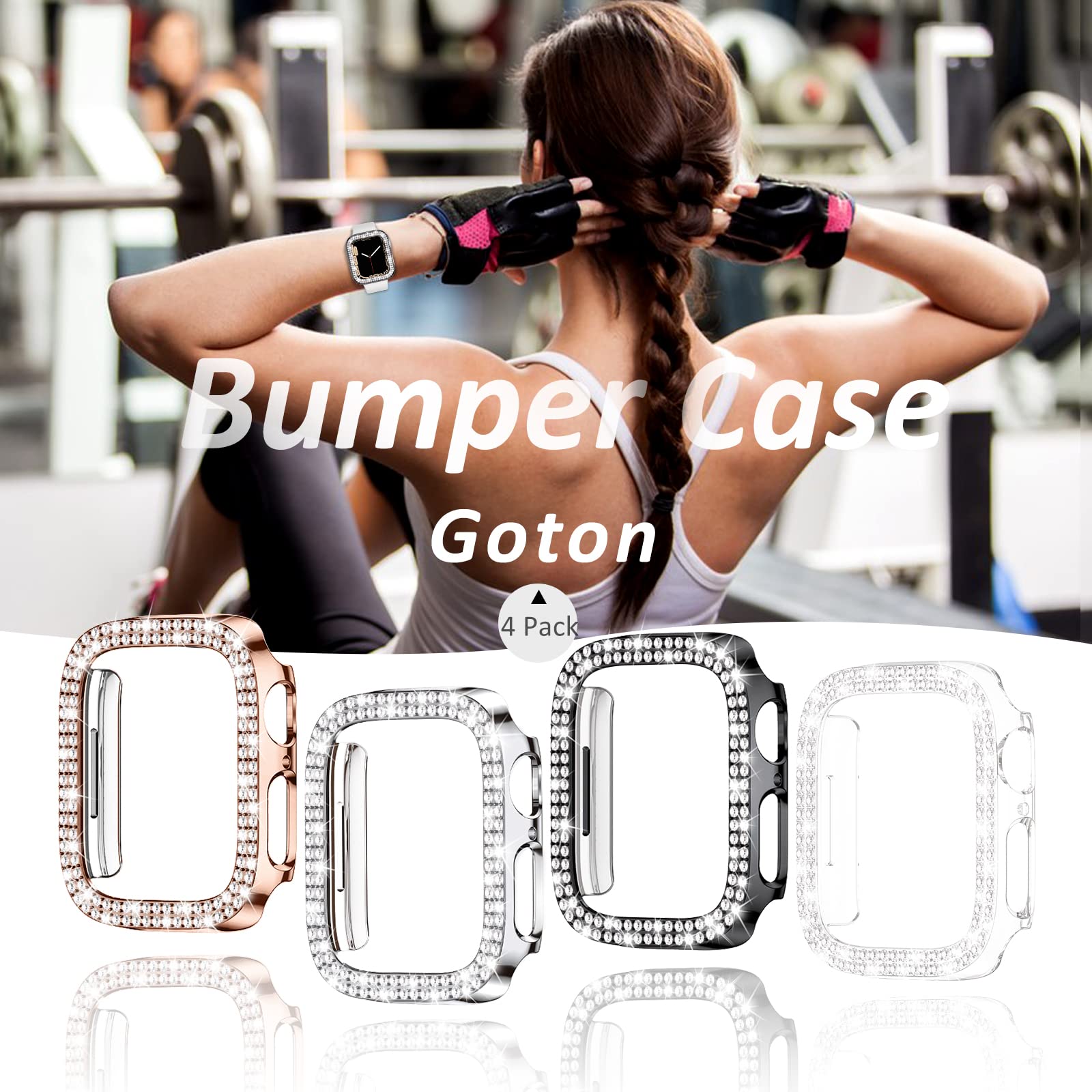 Foto 8 pulgar | Funda De Reloj Goton Bling Bumper Apple Watch Series 6/5/4/se De 40 Mm - Venta Internacional.