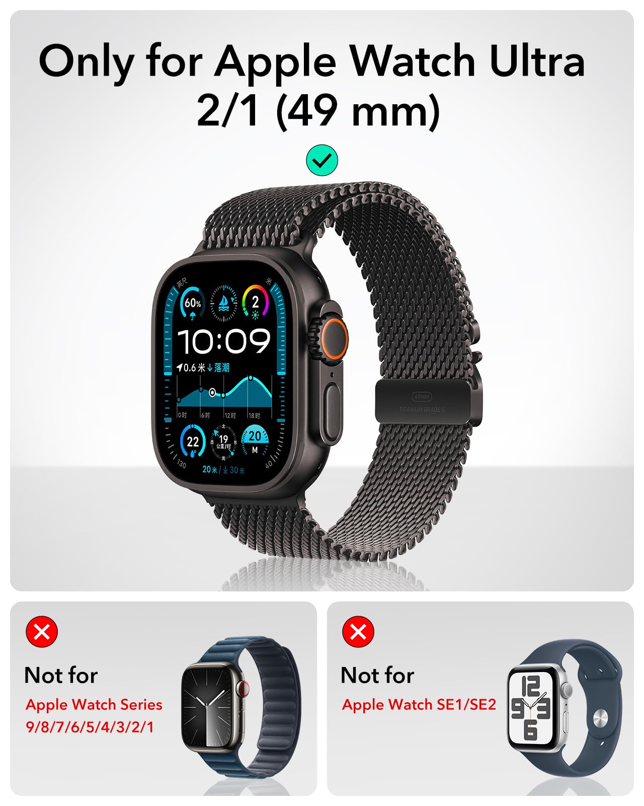 Foto 2 | Funda Con Protector De Pantalla Esr Para Apple Watch Ultra 2/1 De 49 Mm - Venta Internacional.