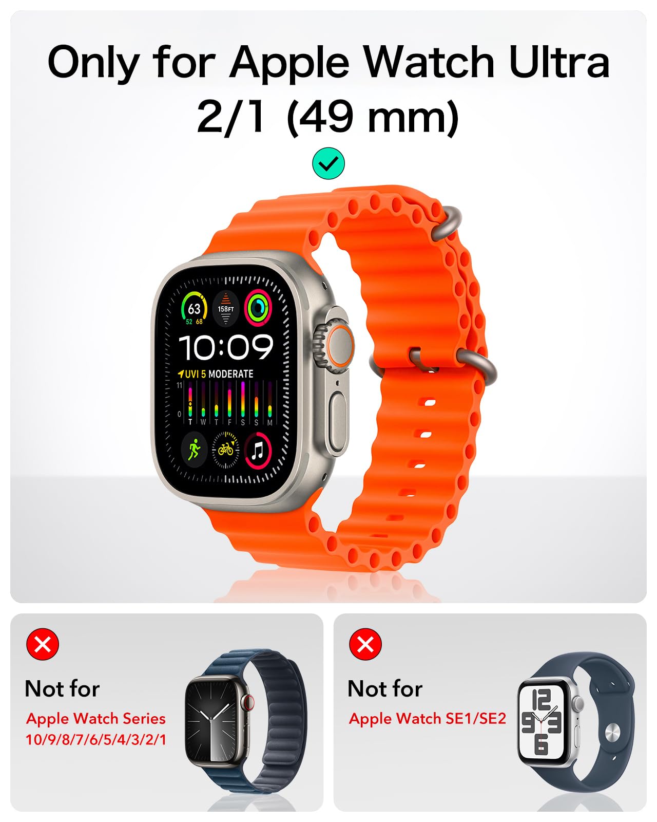 Foto 2 | Funda Con Protector De Pantalla Esr Ultra 2/1 Para Apple Watch De 49 Mm - Venta Internacional.