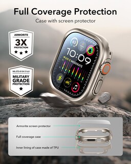 Foto 4 | Funda Con Protector De Pantalla Esr Ultra 2/1 Para Apple Watch De 49 Mm - Venta Internacional.