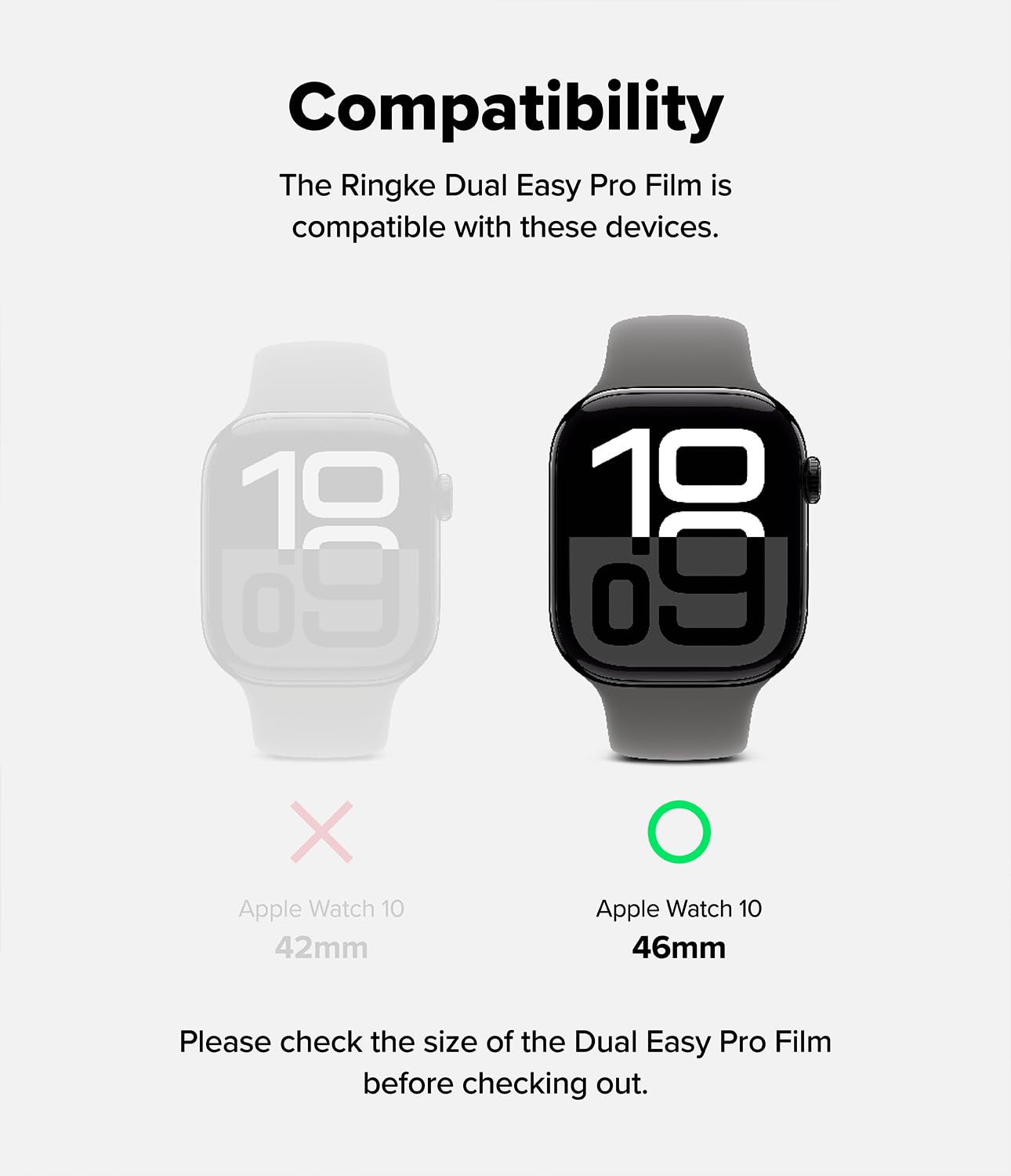 Foto 3 pulgar | Protector De Pantalla Ringke Dual Easy Pro Para Apple Watch 46 Mm - Venta Internacional.