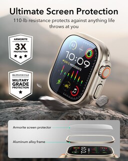 Foto 5 | Protector De Pantalla Esr Armorite Para Apple Watch Ultra 2/1 49 Mm - Venta Internacional.