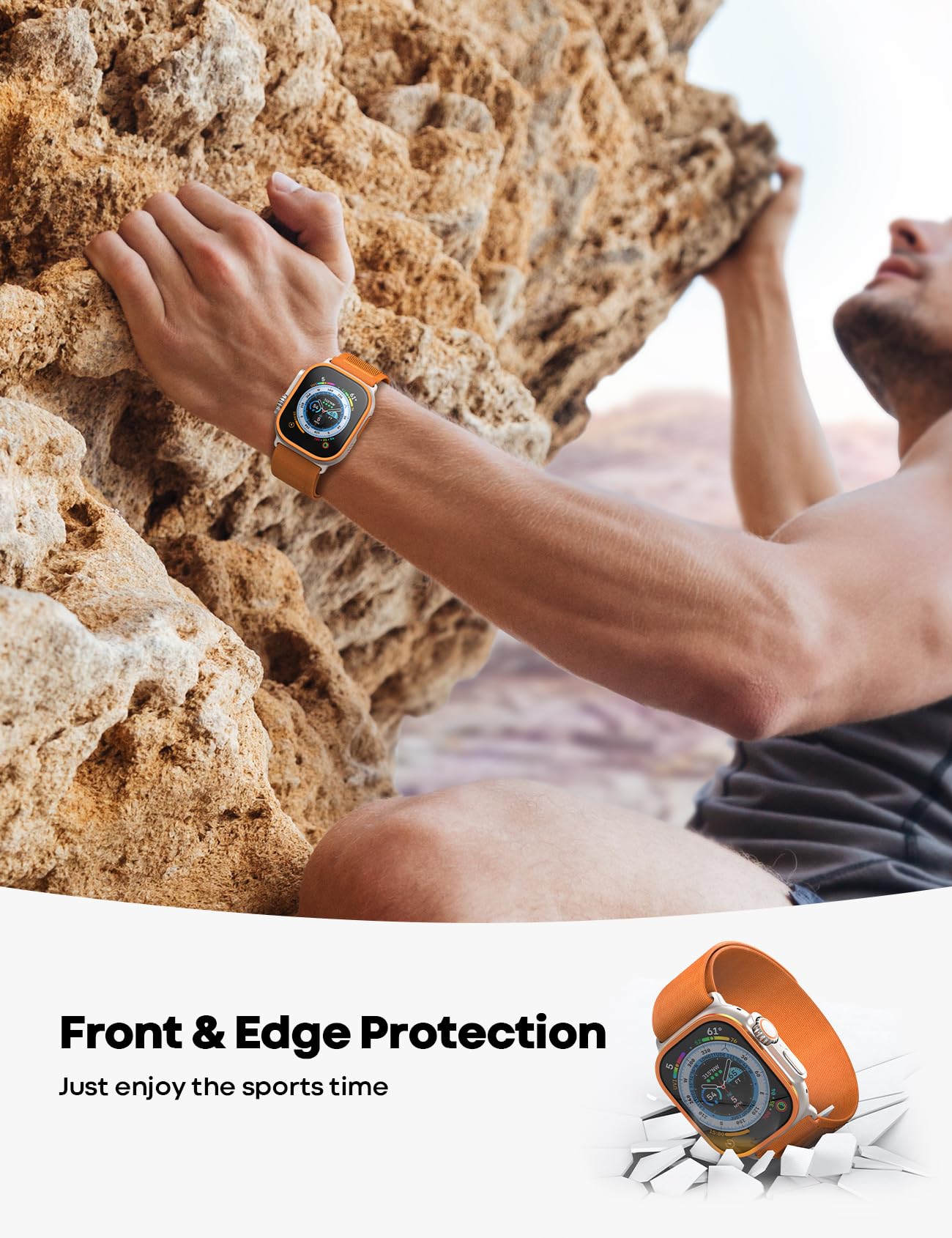 Foto 3 | Protector De Pantalla Y Funda Protectora Lamicall Para Apple Watch Ultra 2 - Venta Internacional.