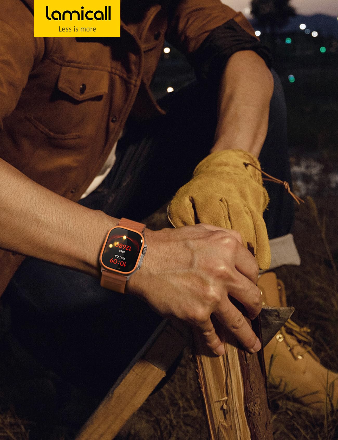 Foto 7 pulgar | Protector De Pantalla Y Funda Protectora Lamicall Para Apple Watch Ultra 2 - Venta Internacional.