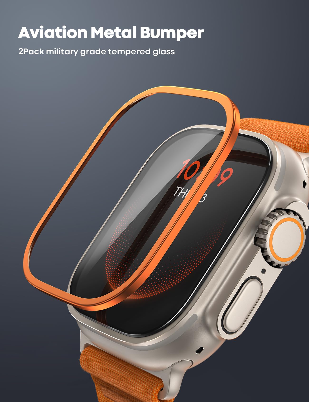 Foto 8 pulgar | Protector De Pantalla Y Funda Protectora Lamicall Para Apple Watch Ultra 2 - Venta Internacional.
