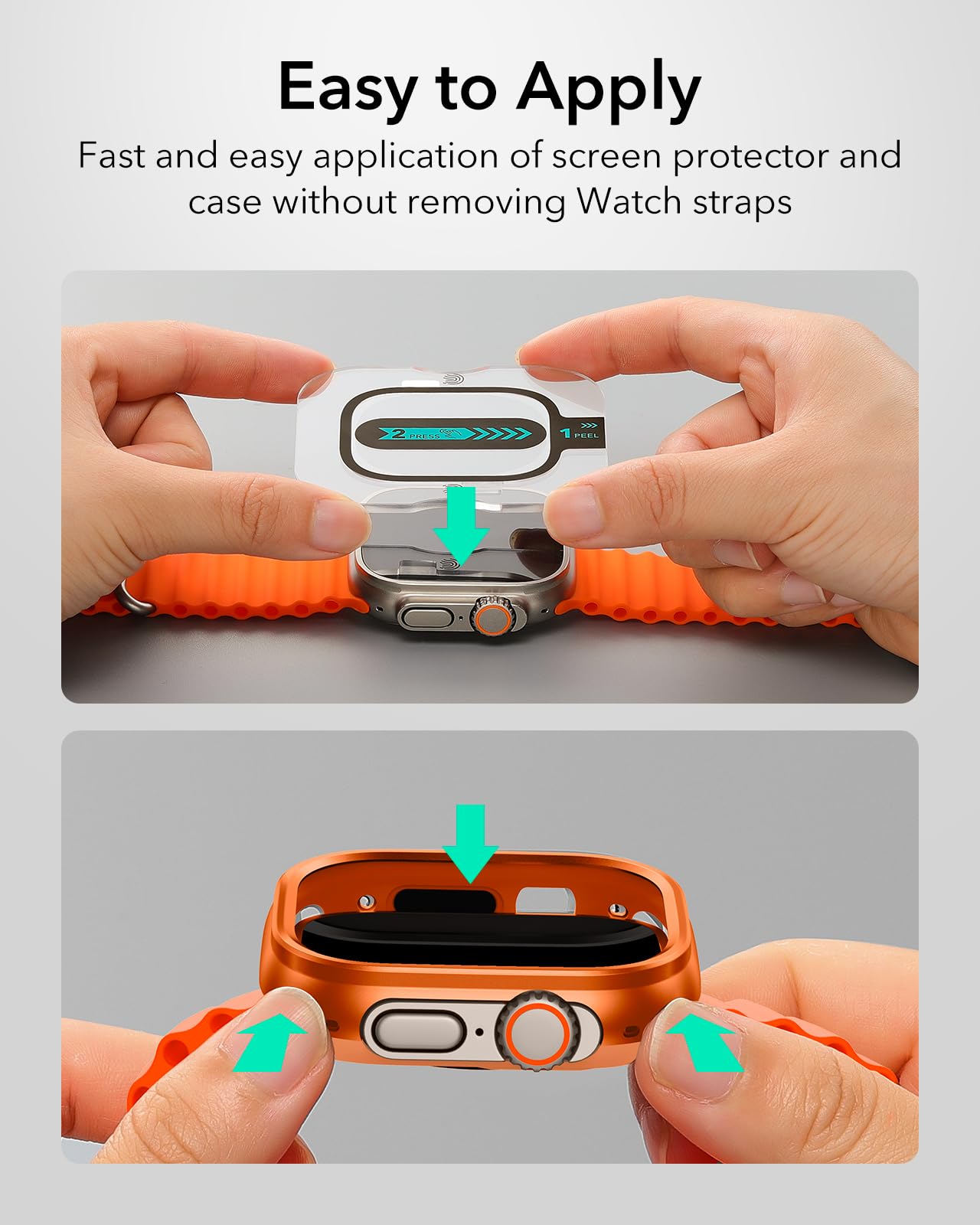 Foto 7 pulgar | Funda Con Protector De Pantalla Esr Para Apple Watch Ultra 2/1 De 49 Mm - Venta Internacional.