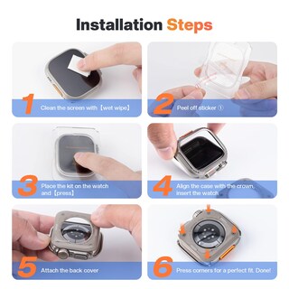 Foto 6 | Funda Con Protector De Pantalla Goton Metal Para Apple Watch Ultra 2 De 49 Mm - Venta Internacional.
