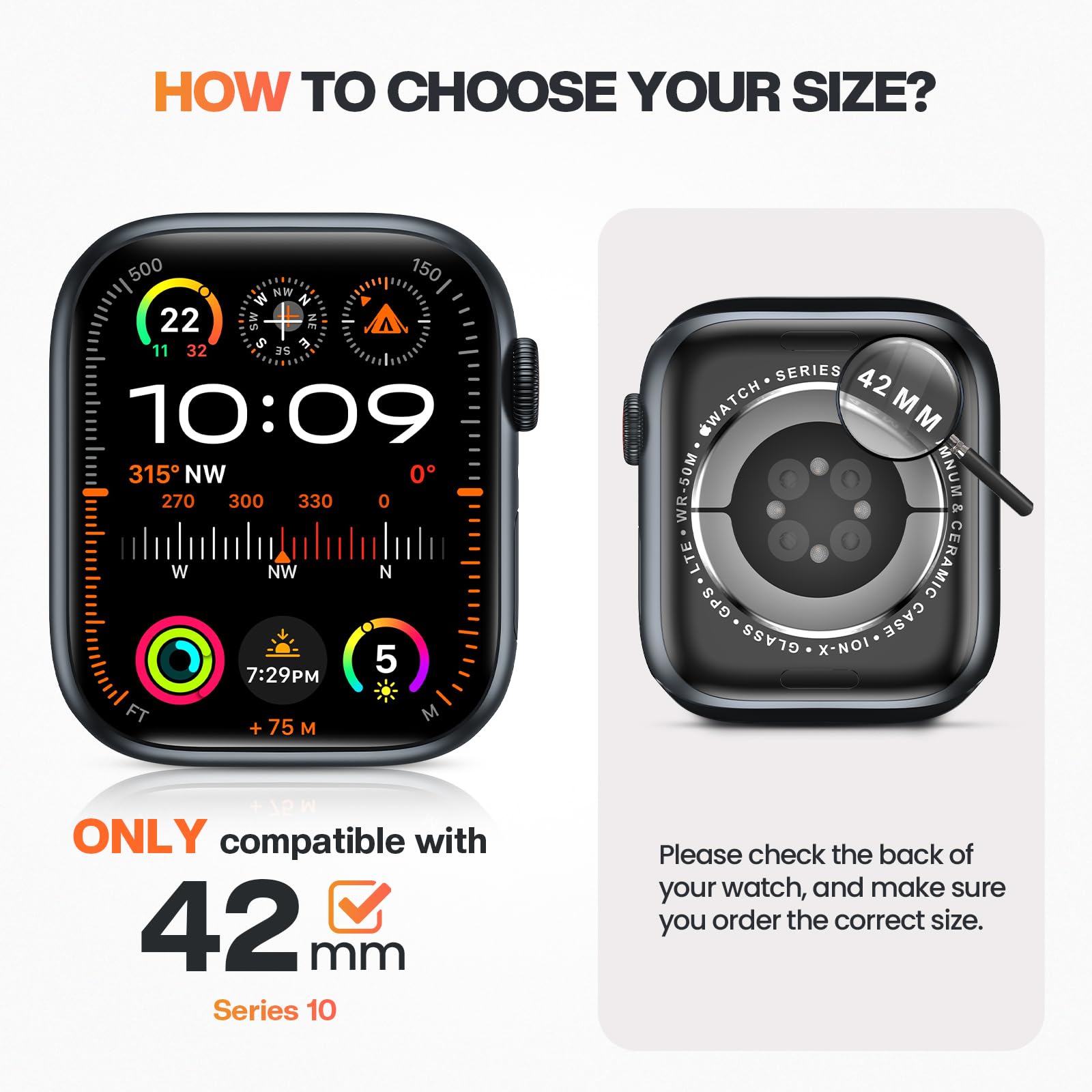 Foto 2 | Protector De Pantalla Con Funda Goton Para Apple Watch Series 10 De 42 Mm - Venta Internacional.
