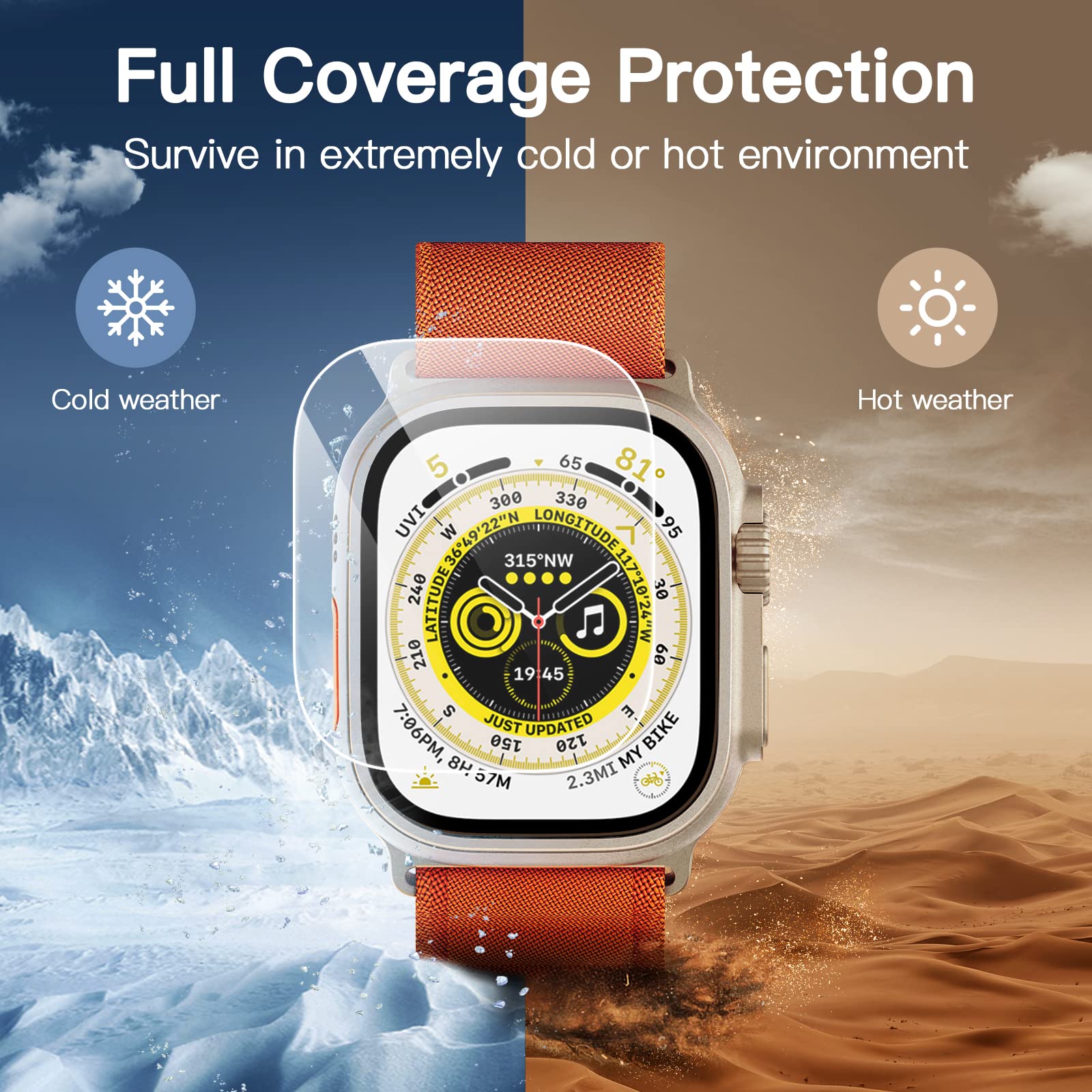 Foto 3 pulgar | Protector De Pantalla Jetech Para Apple Watch Ultra 2/1 De 49 Mm, Paquete De 3 - Venta Internacional.
