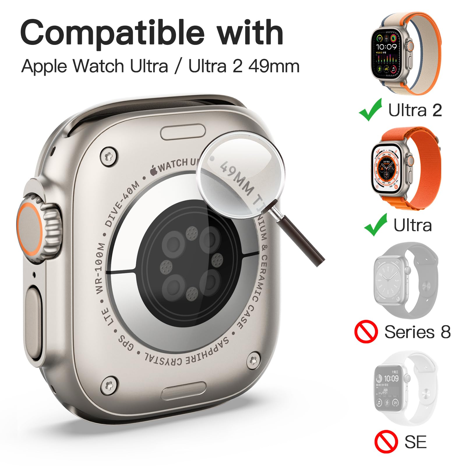 Foto 4 pulgar | Protector De Pantalla Jetech Para Apple Watch Ultra 2/1 De 49 Mm, Paquete De 3 - Venta Internacional.