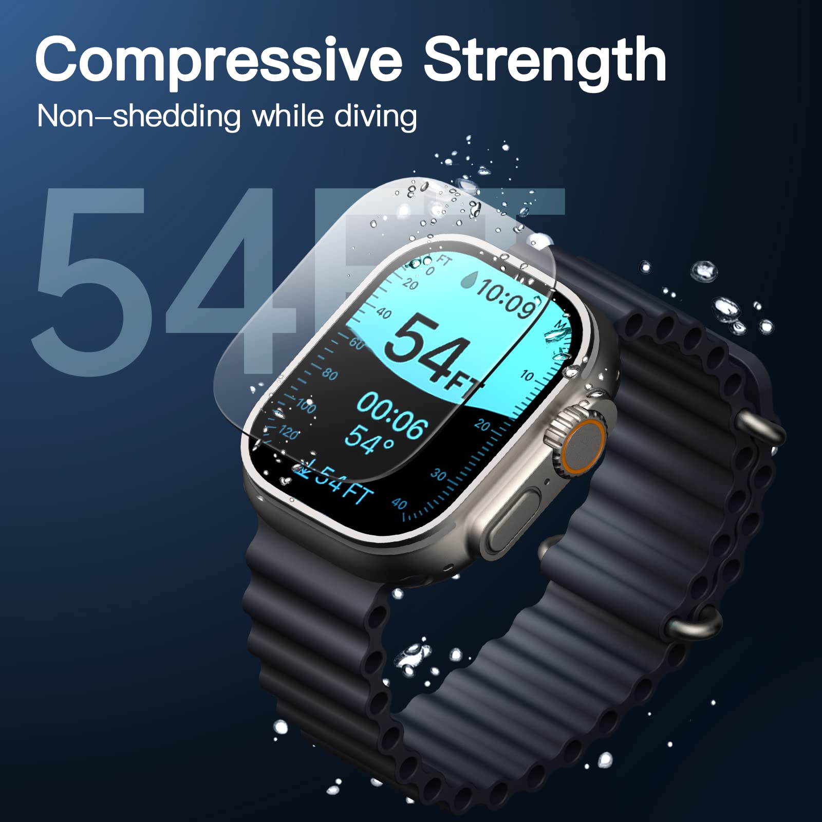 Foto 5 | Protector De Pantalla Jetech Para Apple Watch Ultra 2/1 De 49 Mm, Paquete De 3 - Venta Internacional.