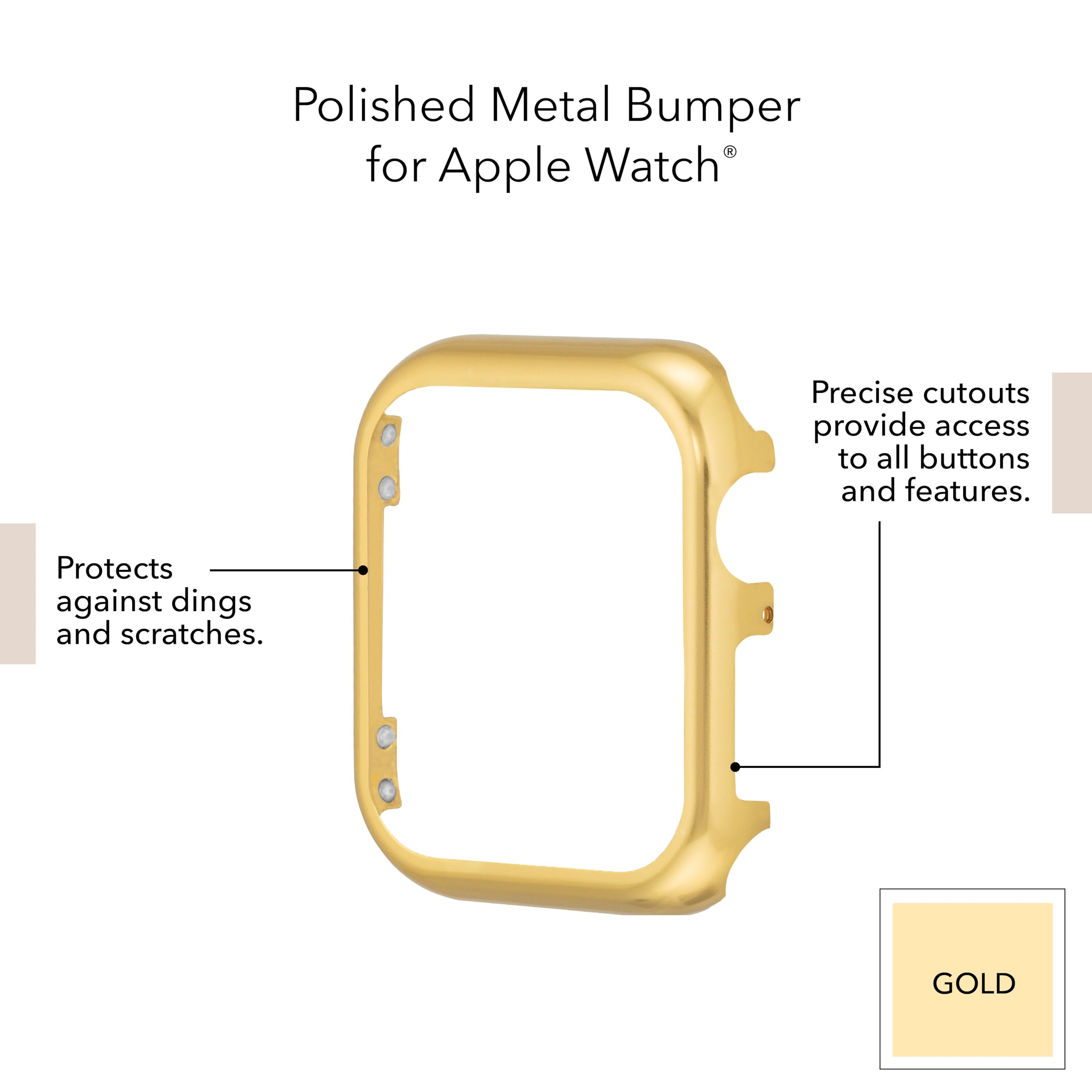 Foto 6 pulgar | Funda Protectora Anne Klein De Metal Compatible Con Apple Watch De 40 Mm - Venta Internacional.