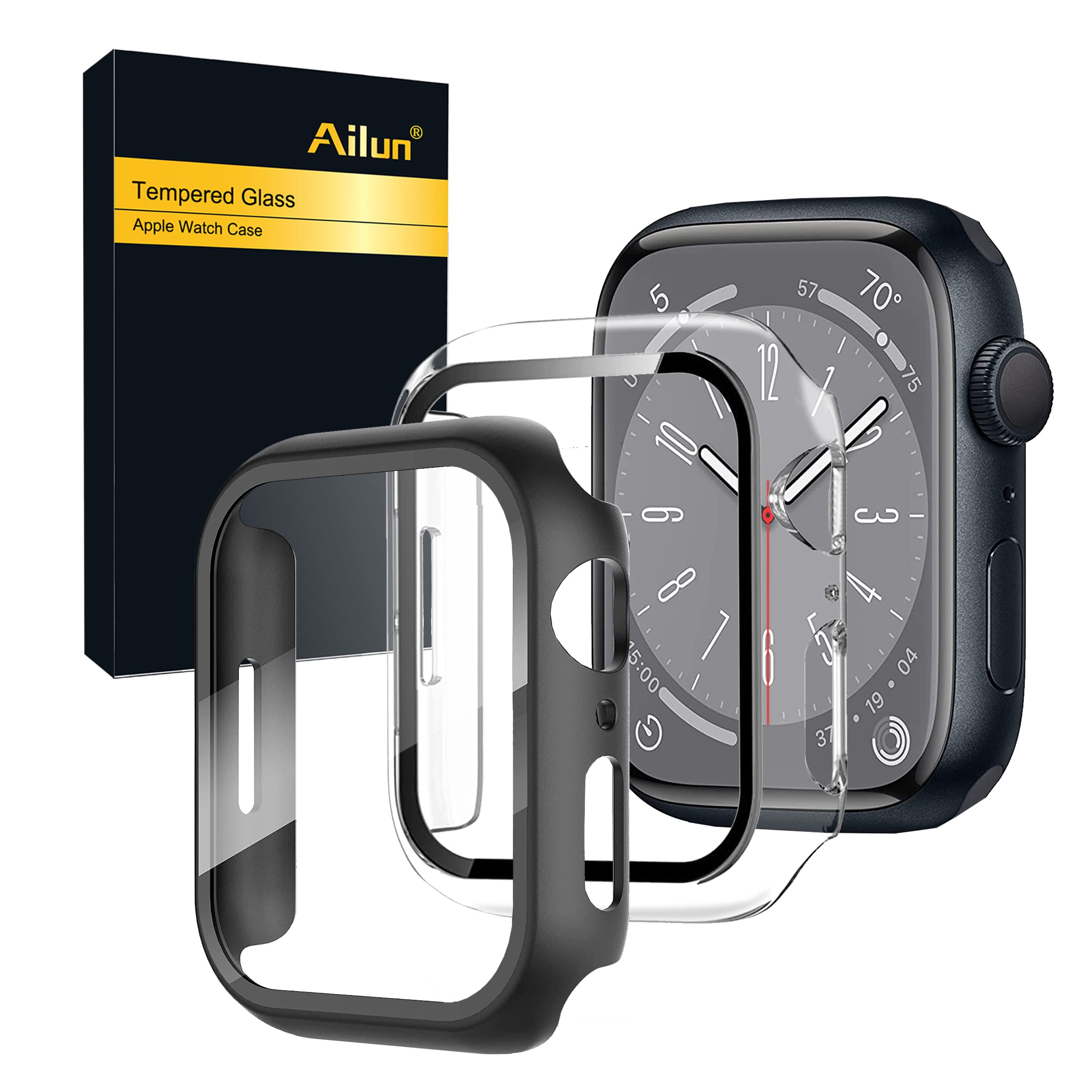 Foto 2 pulgar | Funda Protectora De Pantalla Ailun Para Apple Watch Series 9/8/7 De 45 Mm - Venta Internacional.