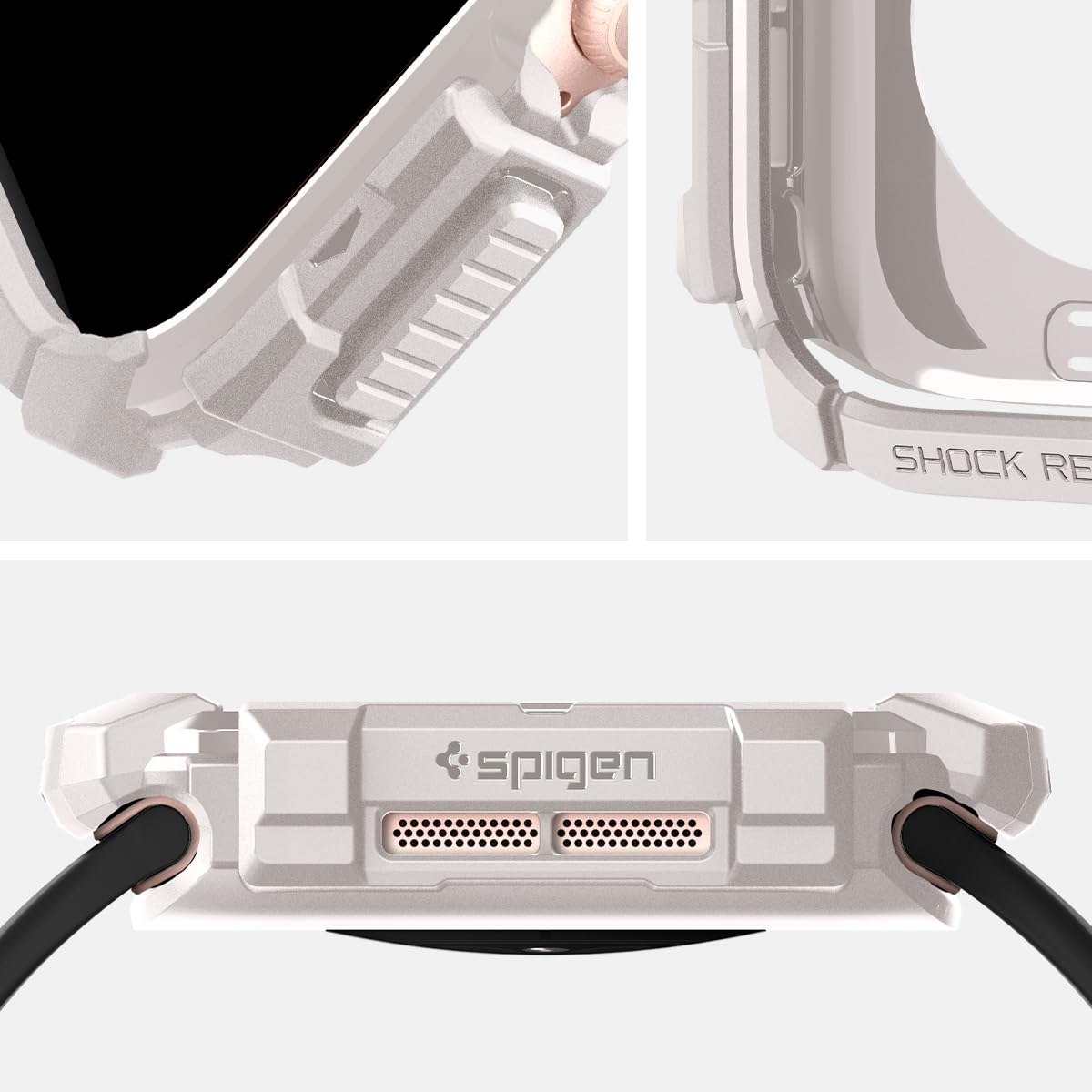 Foto 4 pulgar | Funda Spigen Rugged Armor Para Apple Watch Series 10 De 46 Mm - Venta Internacional.