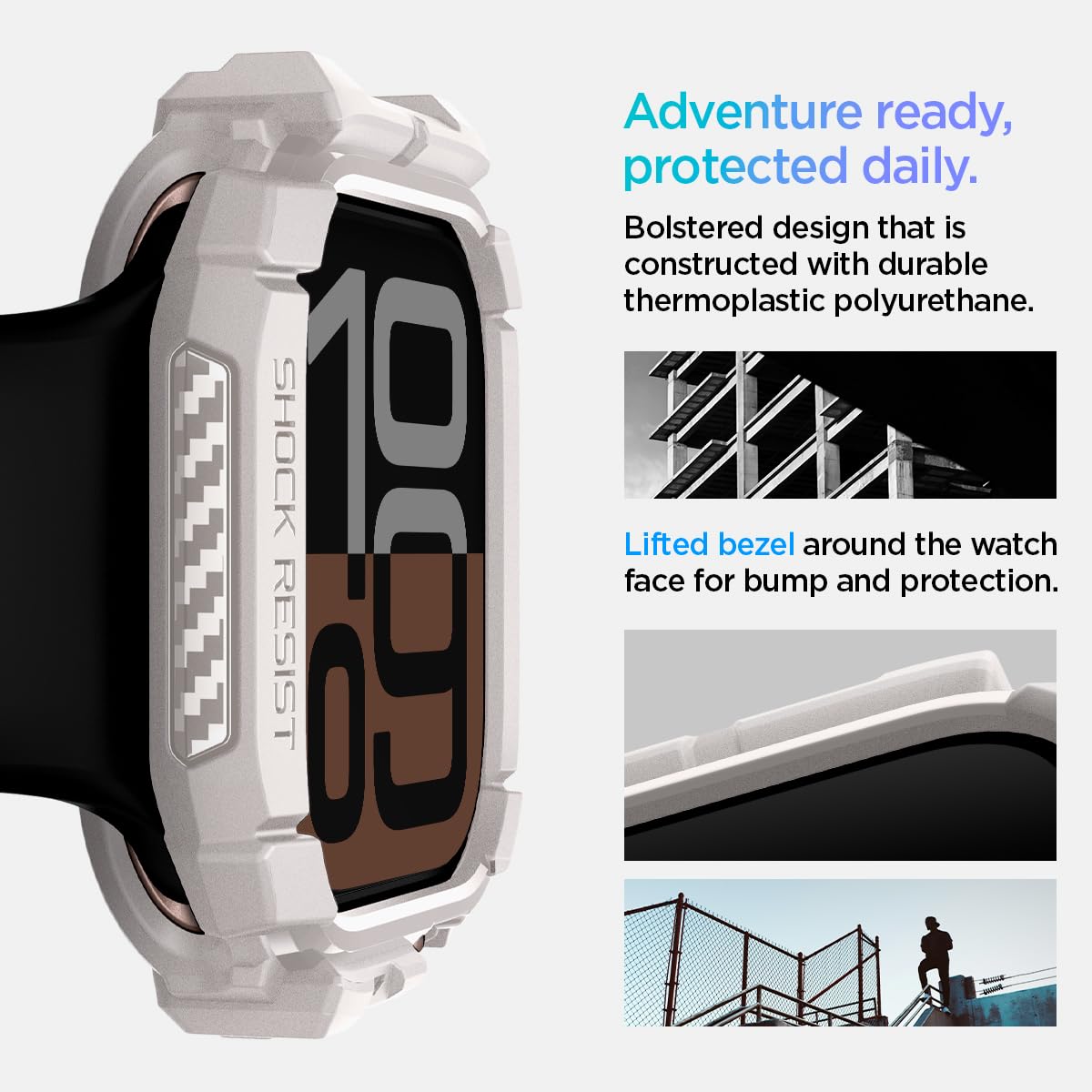 Foto 6 pulgar | Funda Spigen Rugged Armor Para Apple Watch Series 10 De 46 Mm - Venta Internacional.