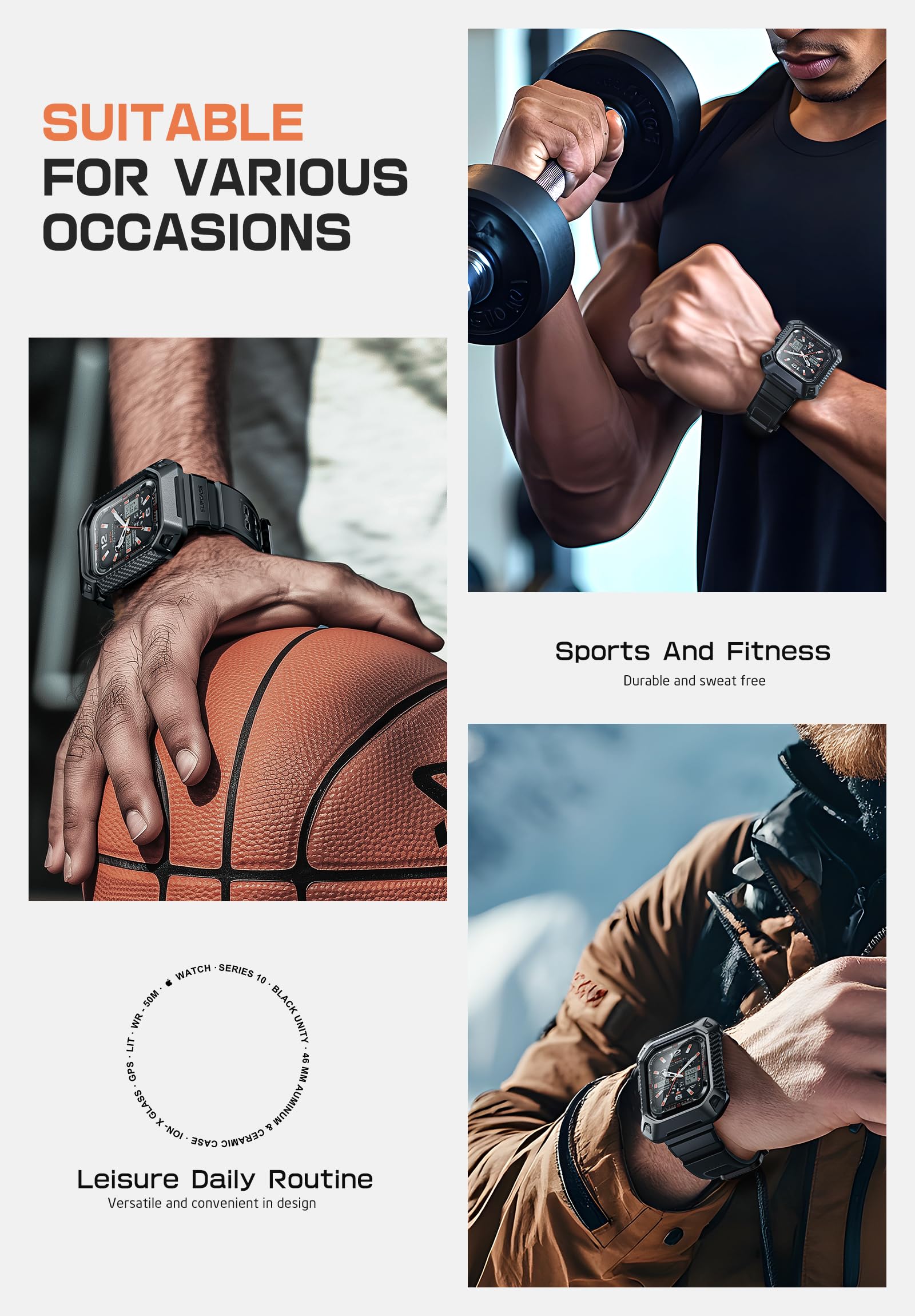 Foto 8 pulgar | Funda Con Correa Supcase Unicorn Beetle Pro Para Apple Watch 10 42 Mm - Venta Internacional.