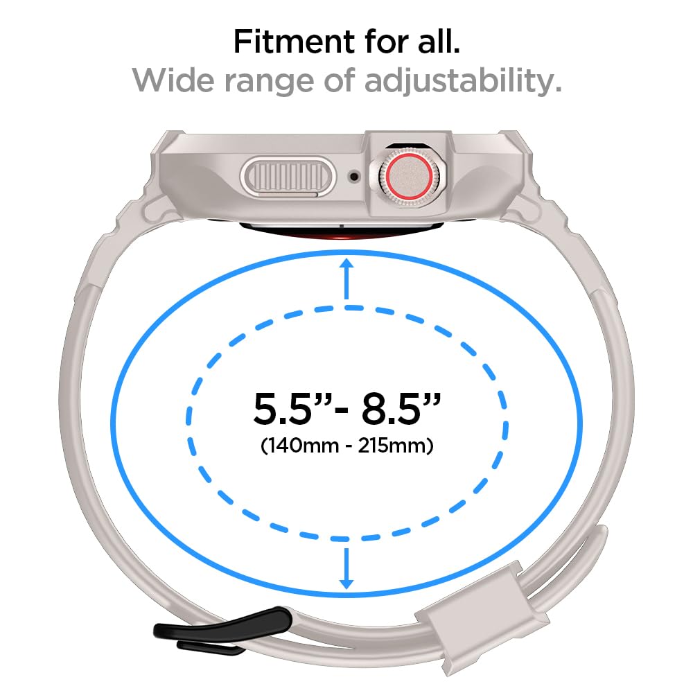Foto 4 pulgar | Funda Con Correa Para Apple Watch Spigen Rugged Armor Pro Dune De 45 Mm/44 Mm, Color Beige - Venta Internacional.
