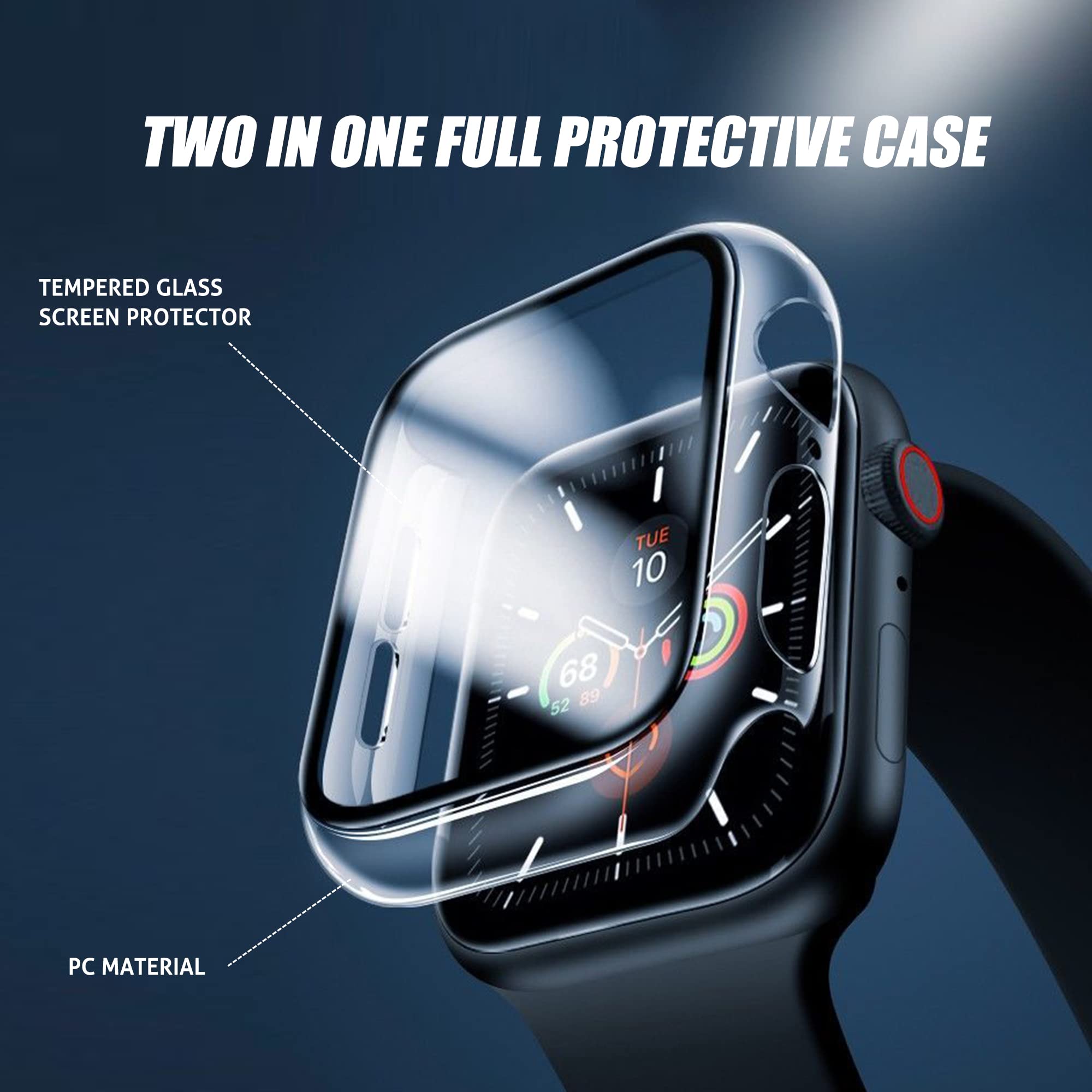 Foto 3 pulgar | Protector De Pantalla Y Funda Para Apple Watch Se/series 6/5/4 [44 Mm] - Venta Internacional.