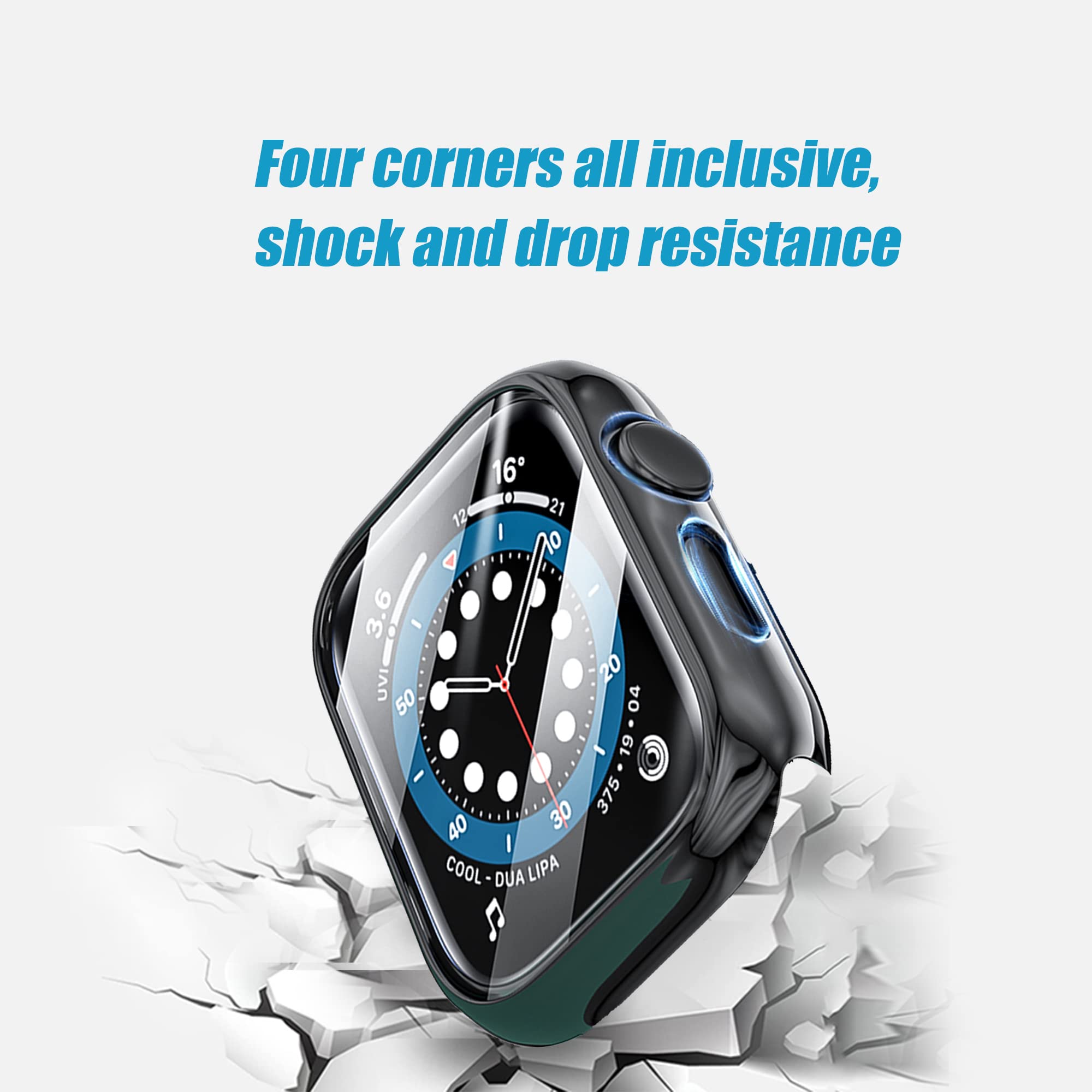 Foto 4 pulgar | Protector De Pantalla Y Funda Para Apple Watch Se/series 6/5/4 [44 Mm] - Venta Internacional.