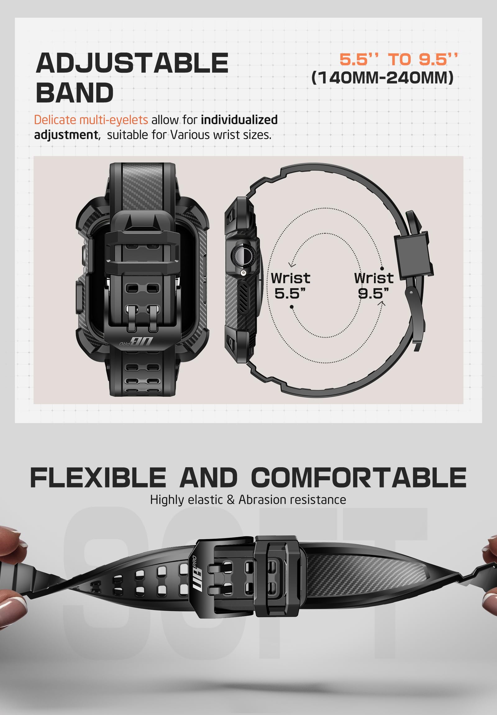 Foto 6 pulgar | Funda Con Correa Supcase Unicorn Beetle Pro Para Apple Watch 10 De 46 Mm - Venta Internacional.