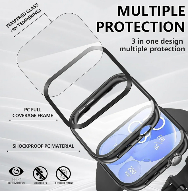 Foto 4 pulgar | Xtellar Elegante Funda Protectora Para Huawei Watch Fit 3 – Dúo Majestuoso