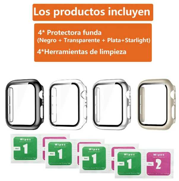 Foto 3 pulgar | Exclusivo Kit Xtellar Fundas Premium Para Apple Watch S10 42mm Con Cristal Templado