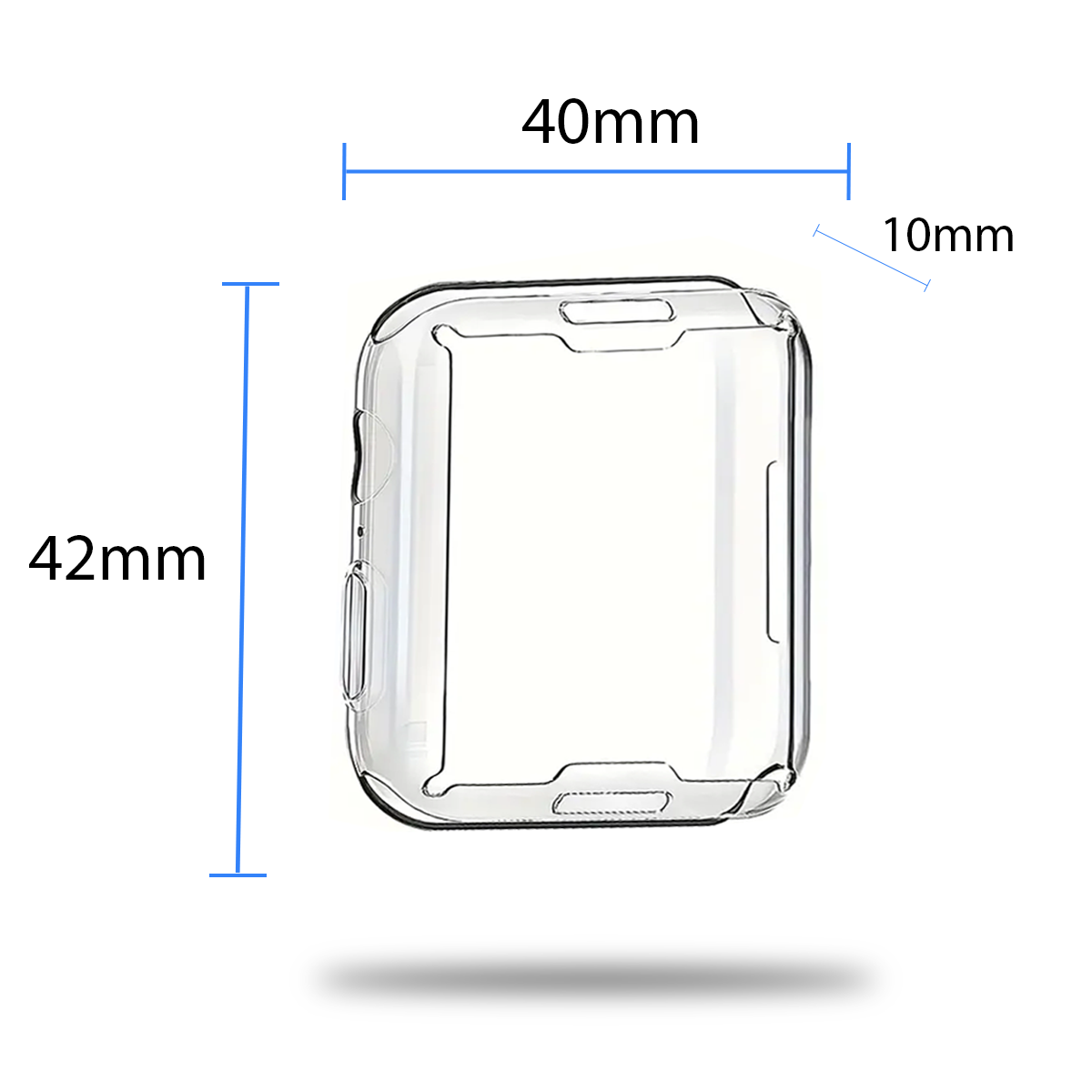 Foto 8 pulgar | Case Transparente Compatible con Apple Watch 42 mm, Protección Antigolpes y Diseño Delgado