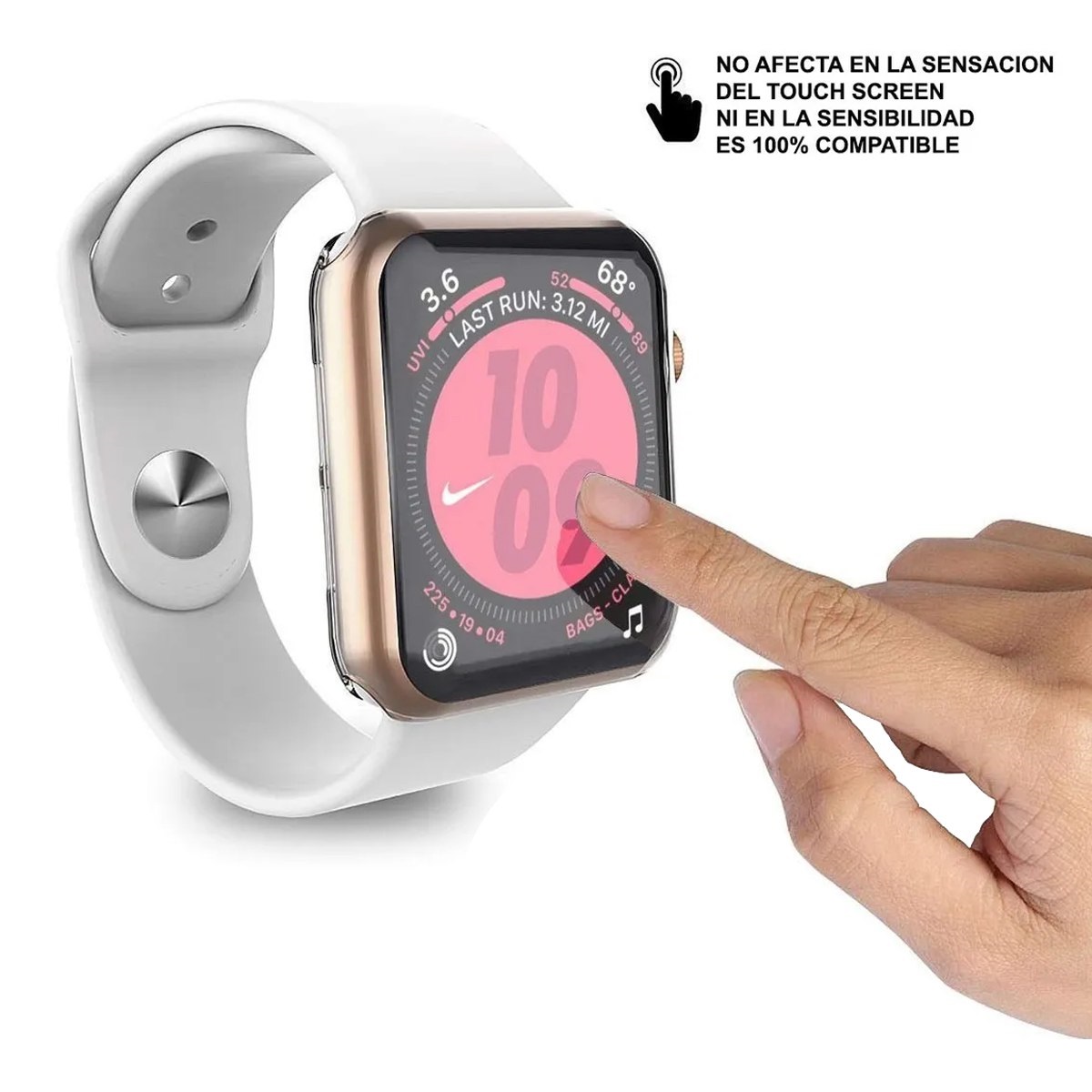 Foto 6 pulgar | Case Transparente Compatible con Apple Watch 44 mm, Protección Antigolpes y Diseño Delgado