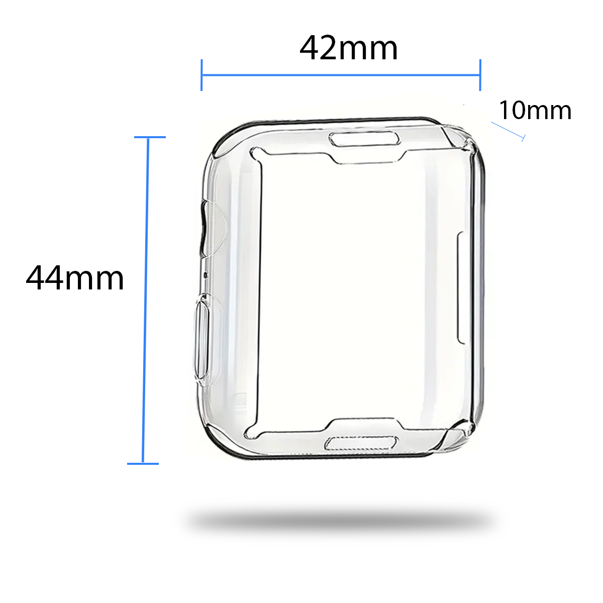 Foto 8 pulgar | Case Transparente Compatible con Apple Watch 44 mm, Protección Antigolpes y Diseño Delgado