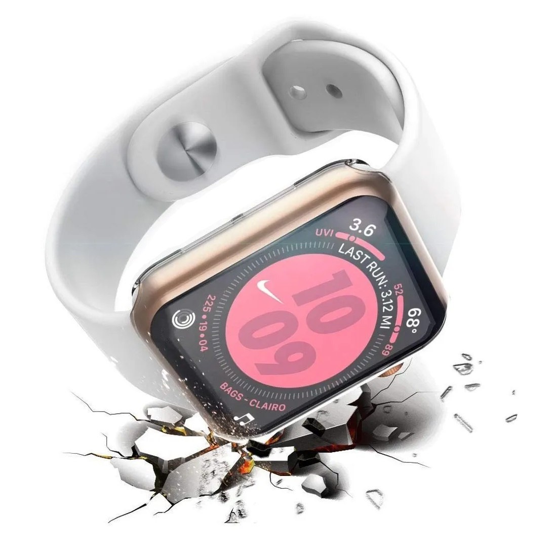 Foto 4 pulgar | Case Transparente Compatible con Apple Watch 38 mm, Protección Antigolpes y Diseño Delgado