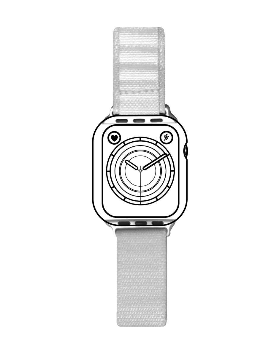 Foto 2 pulgar | Correa Nylon Para Apple Watch Ecomlab Blanco 38/40/41 Mm