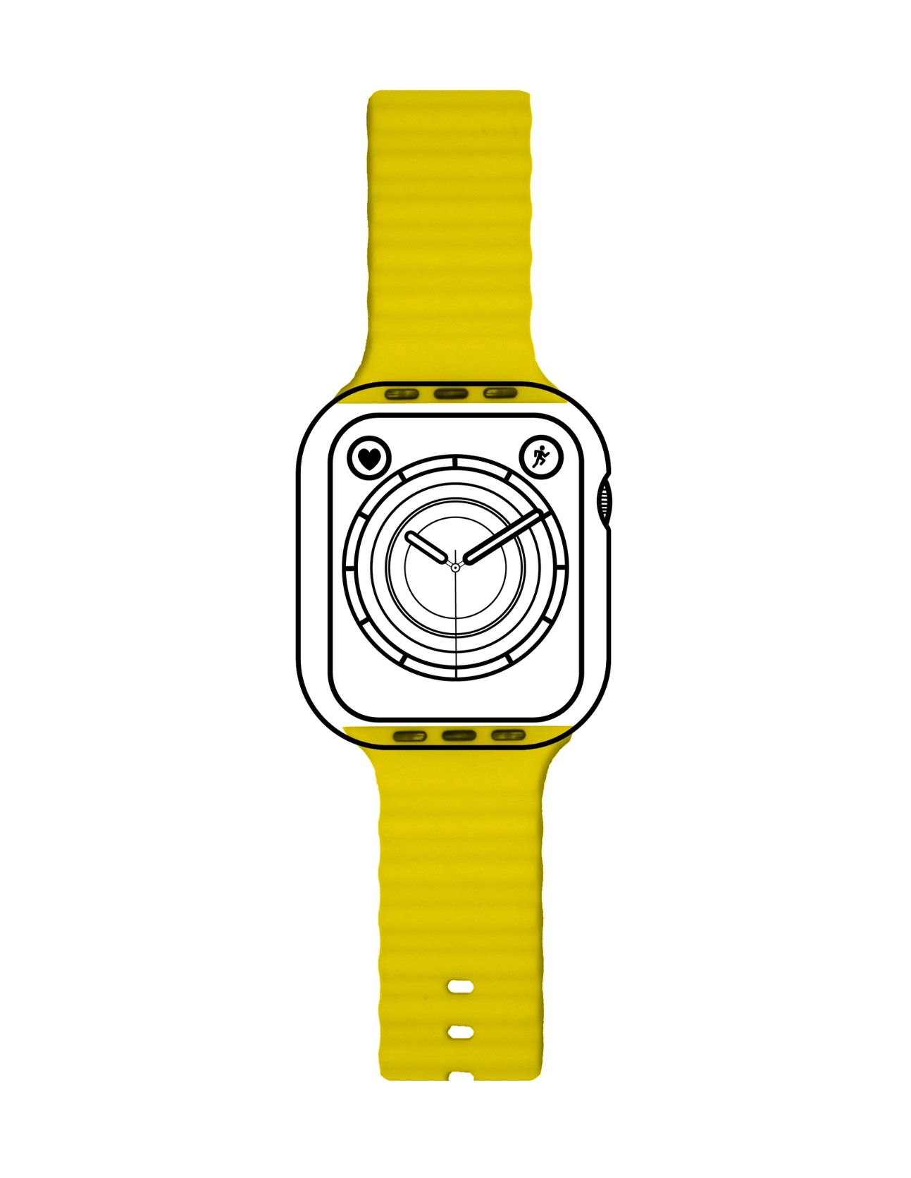 Foto 2 pulgar | Correa de Silicón Ecomlab para Apple Watch color Amarillo 38/40/41 Mm