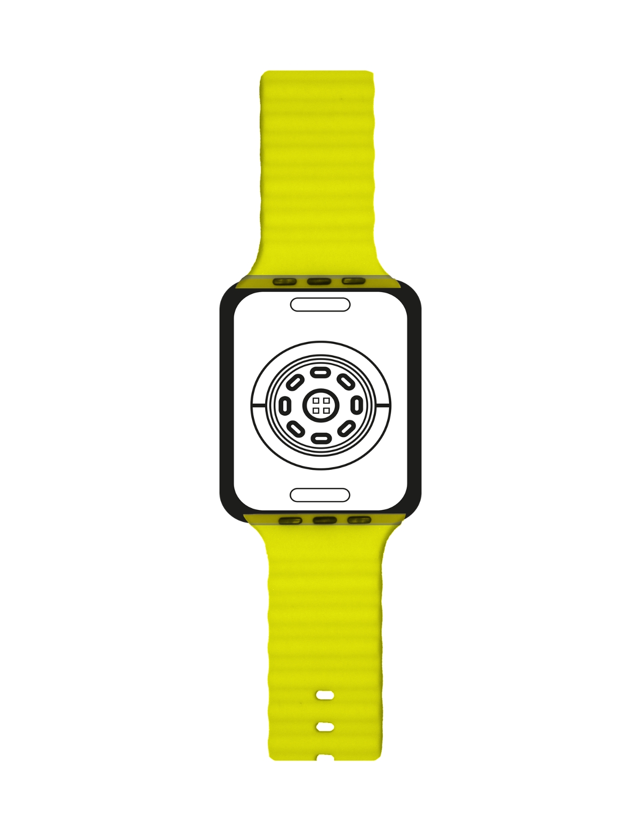 Foto 3 pulgar | Correa de Silicón Ecomlab para Apple Watch color Amarillo 38/40/41 Mm