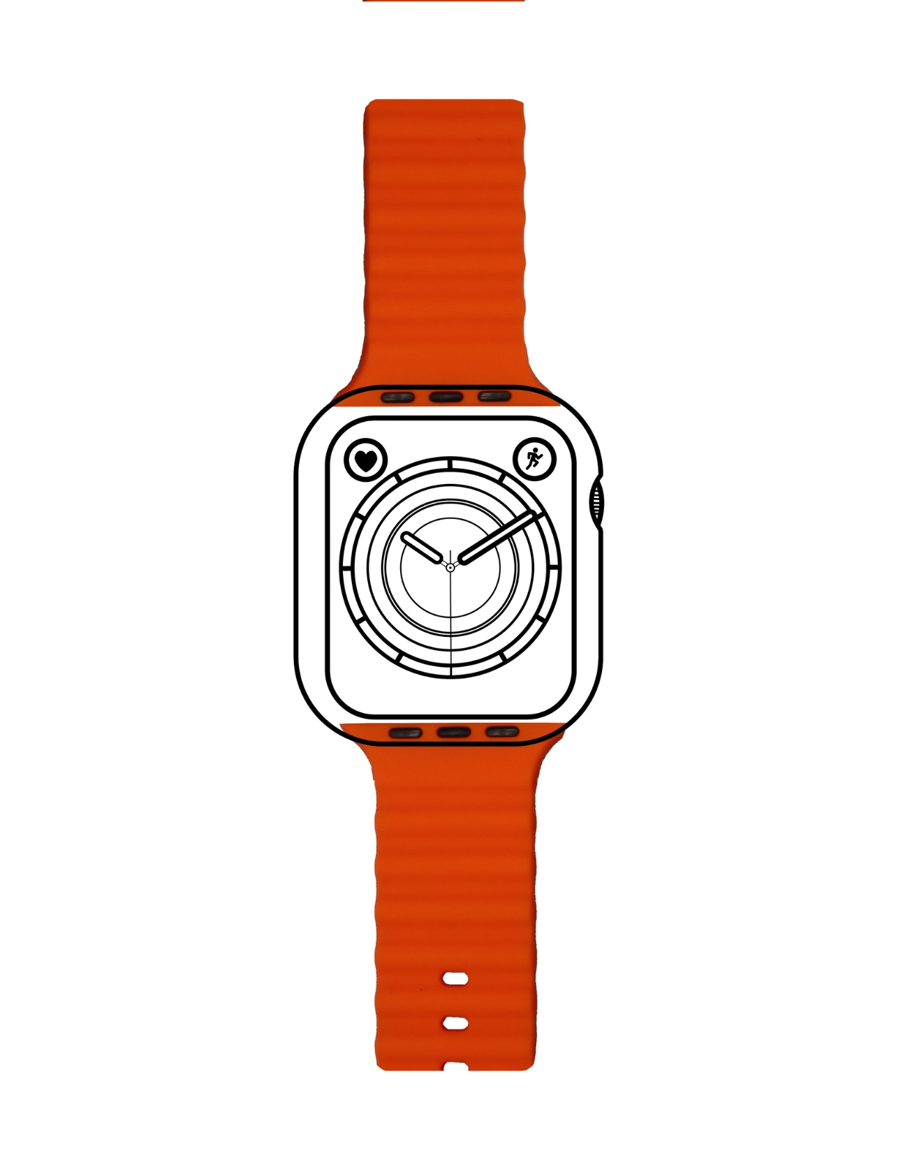 Foto 2 pulgar | Correa de Silicón Ecomlab para Apple Watch color Naranja 38/40/41 Mm