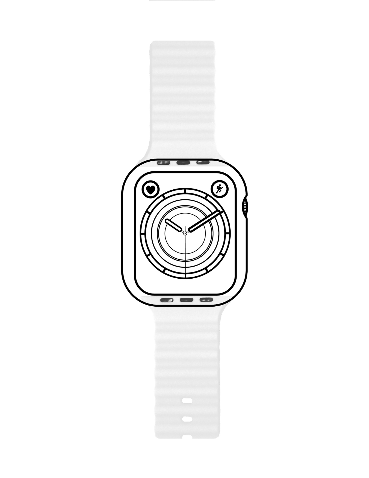 Foto 2 pulgar | Correa de Silicón Ecomlab para Apple Watch color Blanco 42/44/45/49 Mm