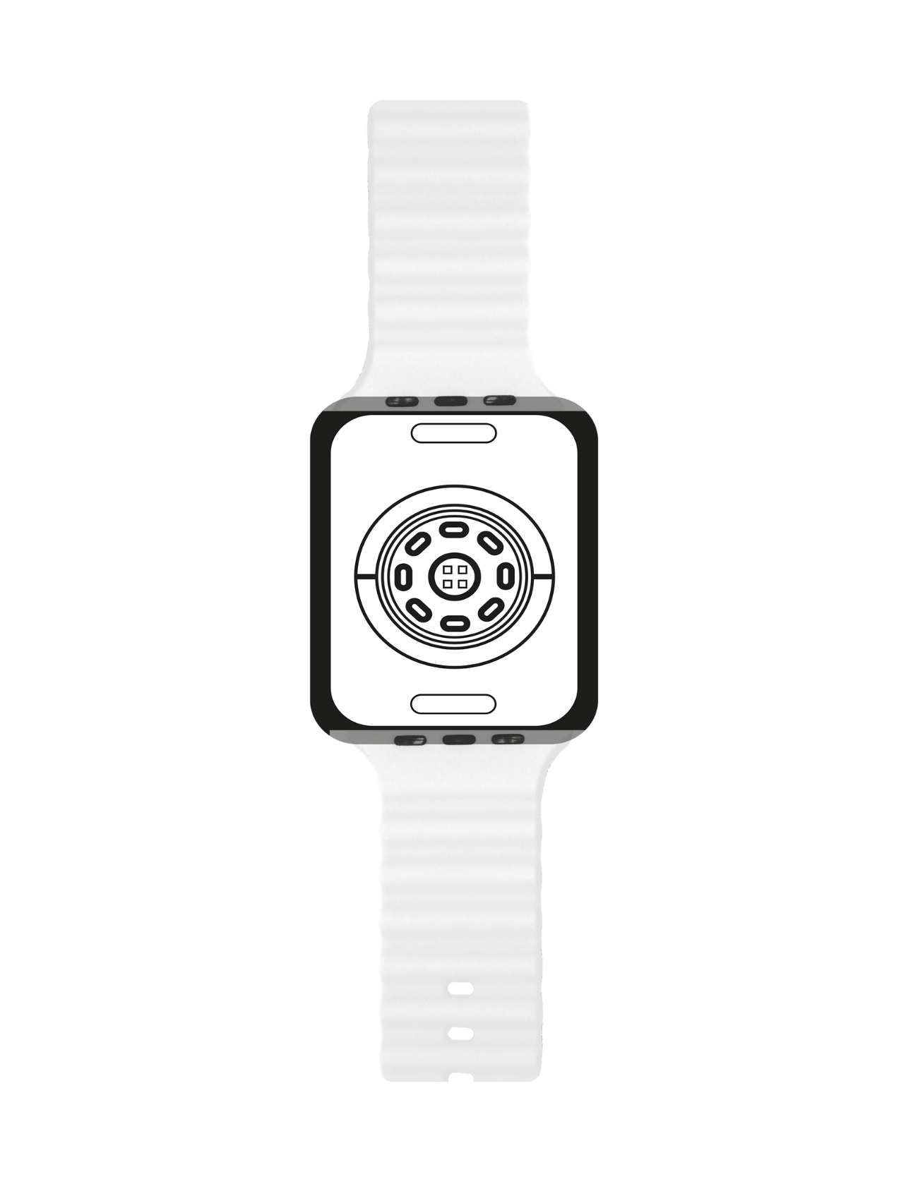 Foto 3 pulgar | Correa de Silicón Ecomlab para Apple Watch color Blanco 42/44/45/49 Mm