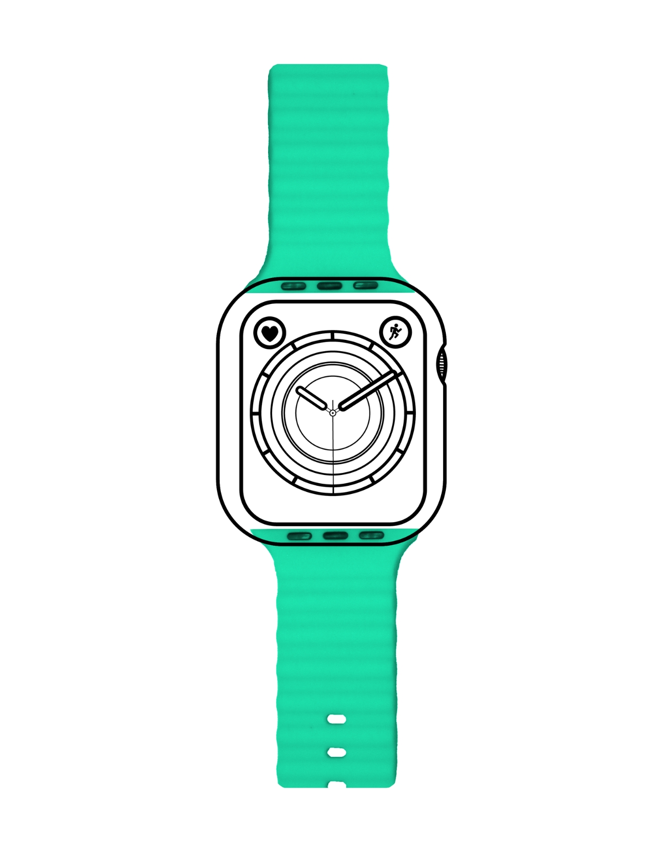 Foto 2 pulgar | Correa de Silicón Ecomlab  Apple Watch color Verde Aqua  42/44/45/49 Mm