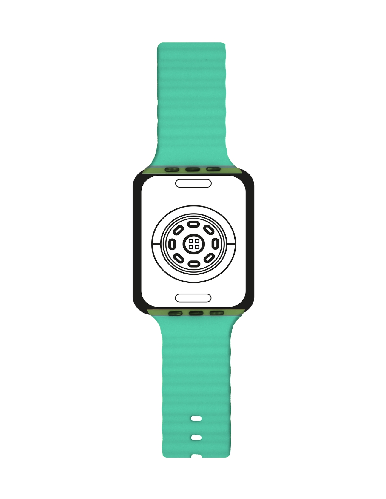 Foto 3 pulgar | Correa de Silicón Ecomlab  Apple Watch color Verde Aqua  42/44/45/49 Mm