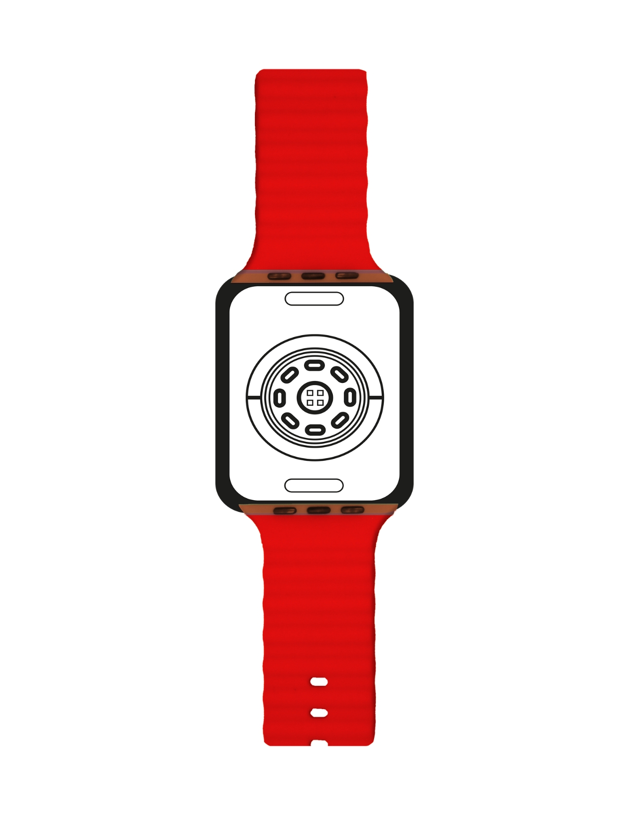 Foto 3 pulgar | Correa de Silicón Ecomlab  Apple Watch color  Rojo 38/40/41 Mm